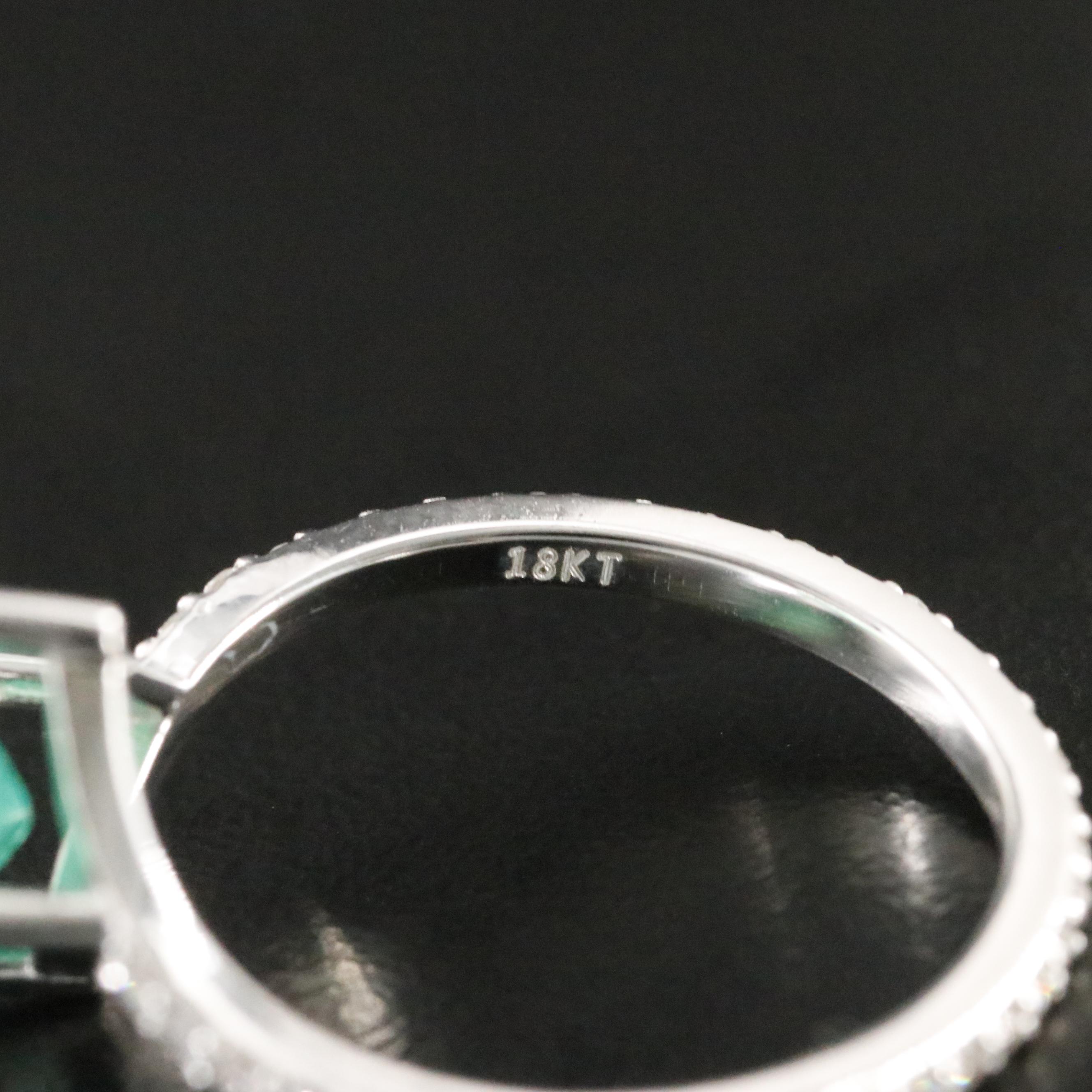 18K 2.03 CTW Emerald and Diamond Ring