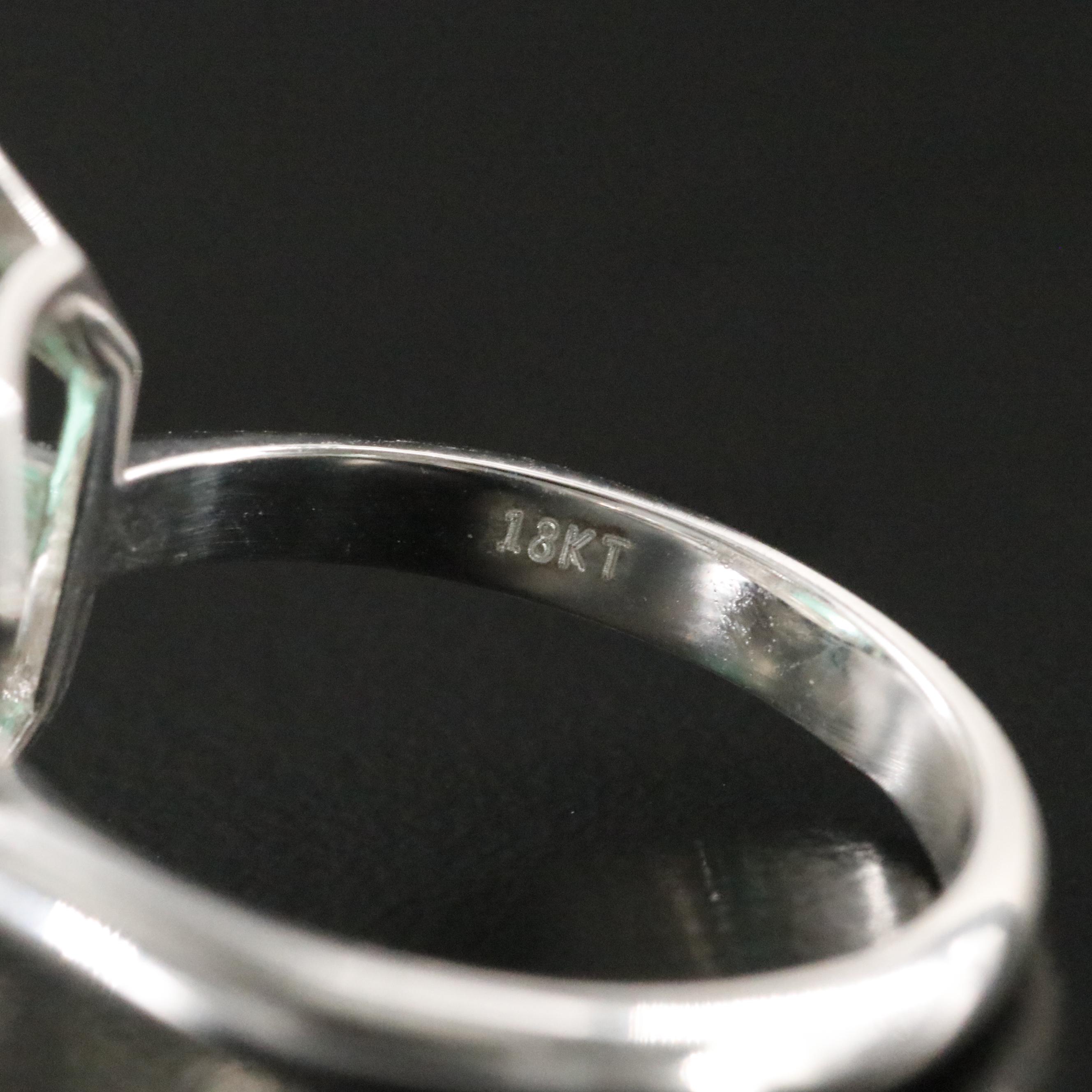 18K 1.34 CTW Emerald and Diamond Ring