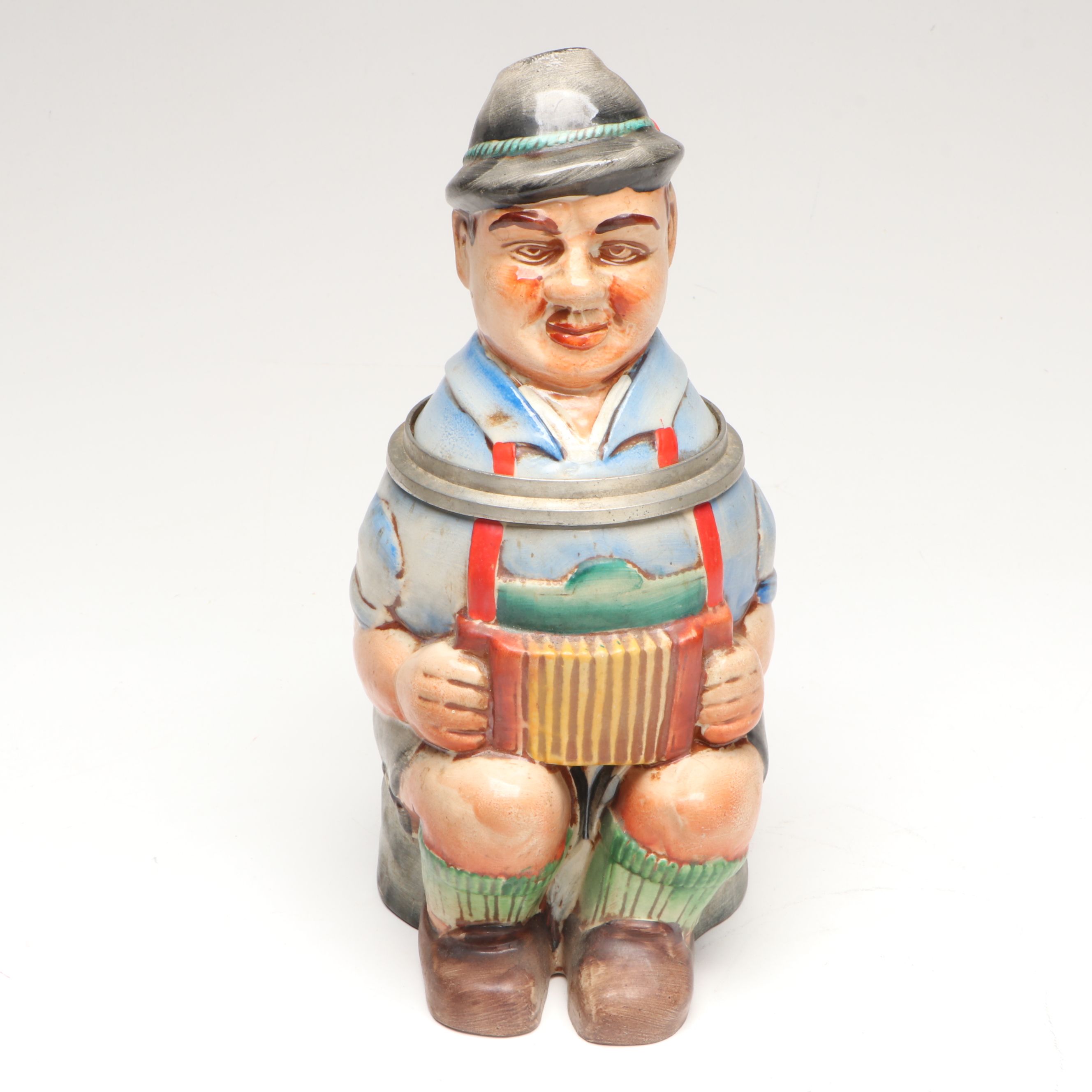 Goebel Figural Ceramic Steins with Other Hand-Painted German Regimental Stein