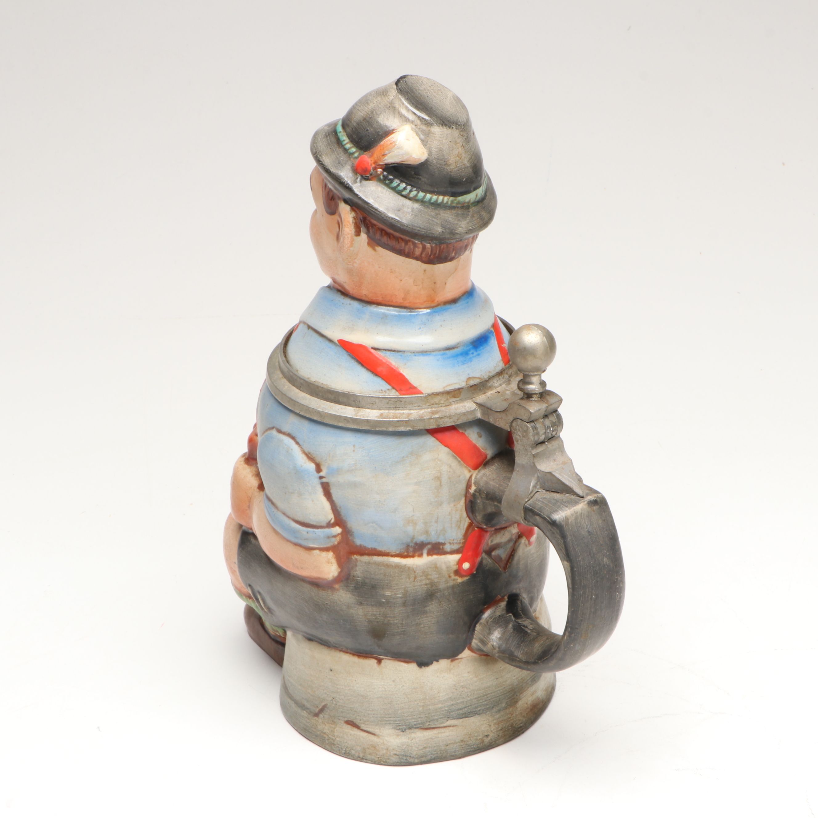 Goebel Figural Ceramic Steins with Other Hand-Painted German Regimental Stein