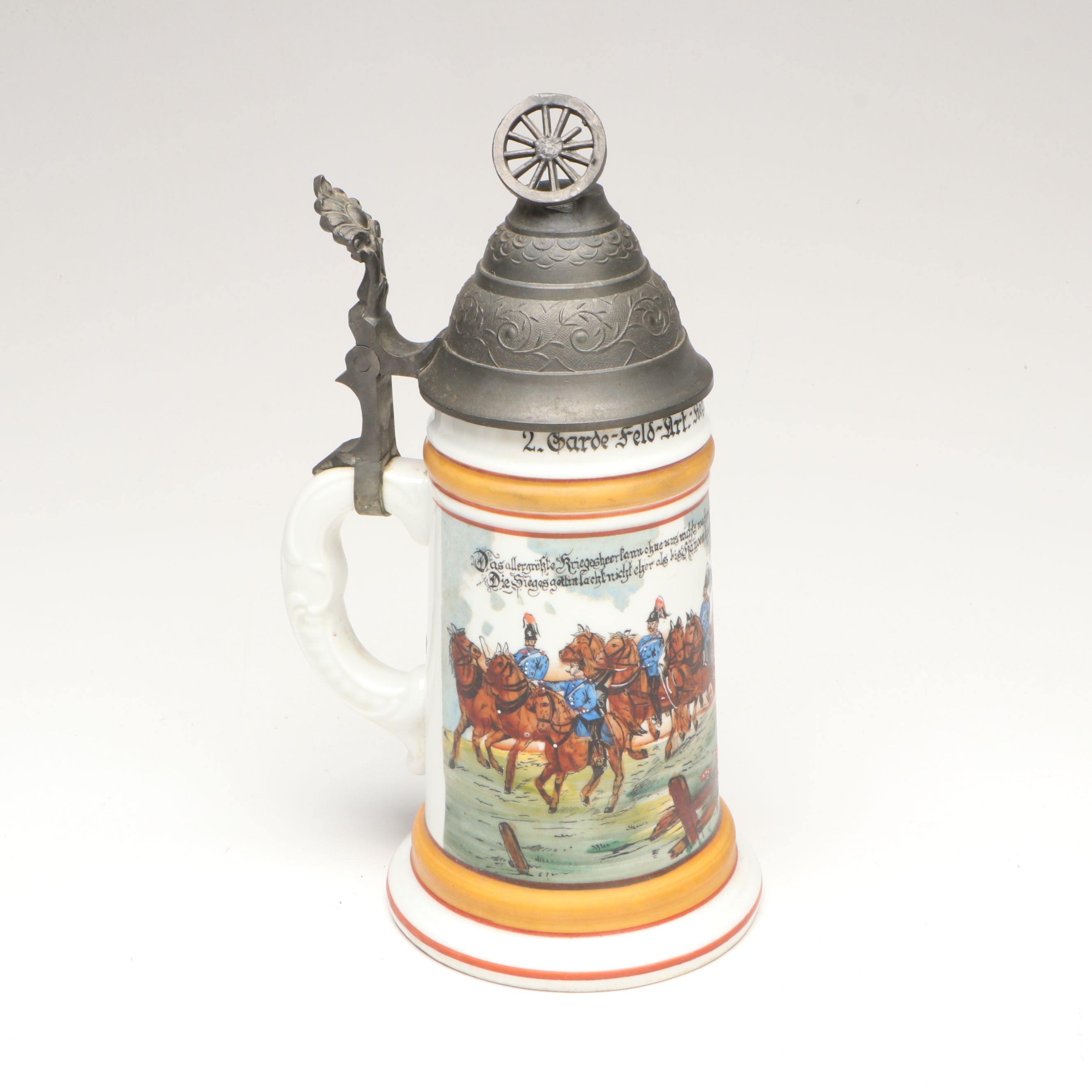 Goebel Figural Ceramic Steins with Other Hand-Painted German Regimental Stein