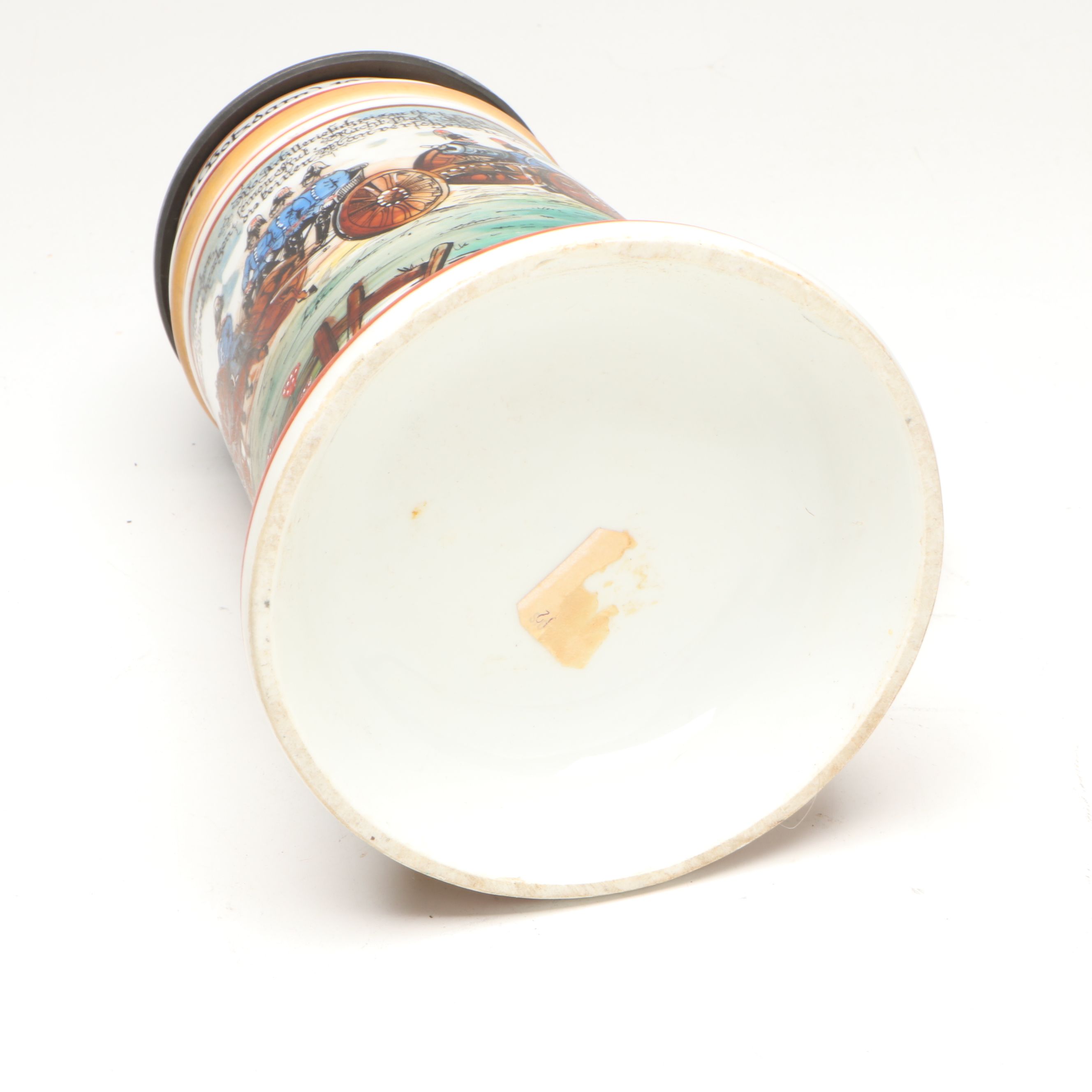 Goebel Figural Ceramic Steins with Other Hand-Painted German Regimental Stein