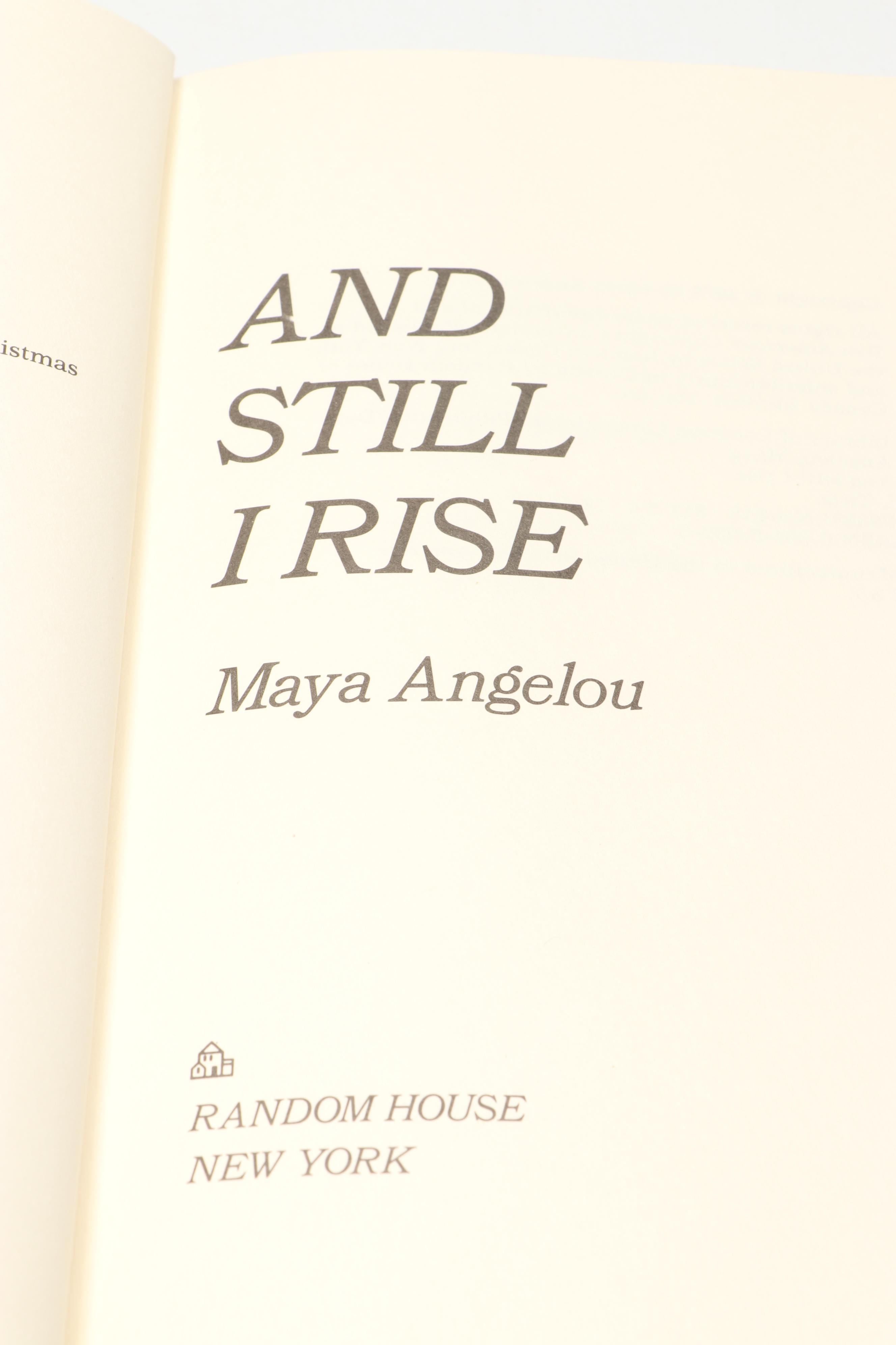 Early Printing "And Still I Rise" by Maya Angelou, 1978