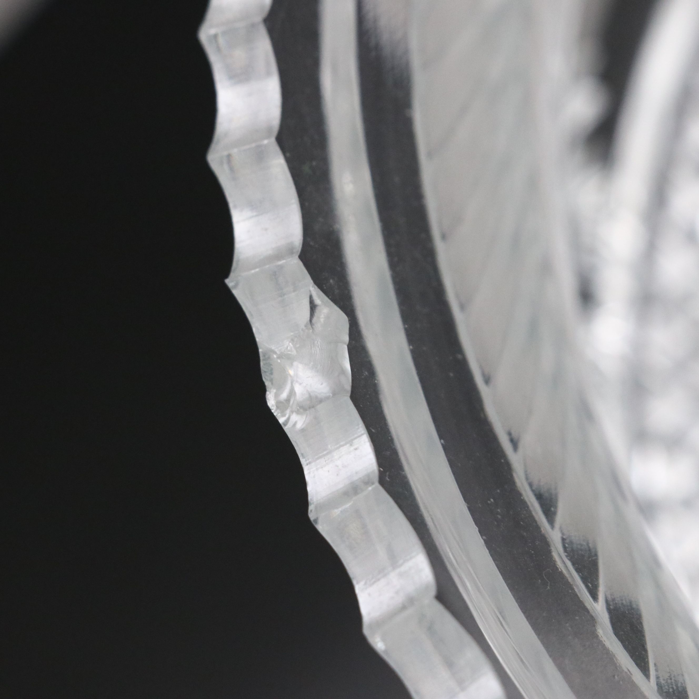 Yasemin Cut Glass Hobstar Pedestal Centerpiece Bowl, Late 20th Century