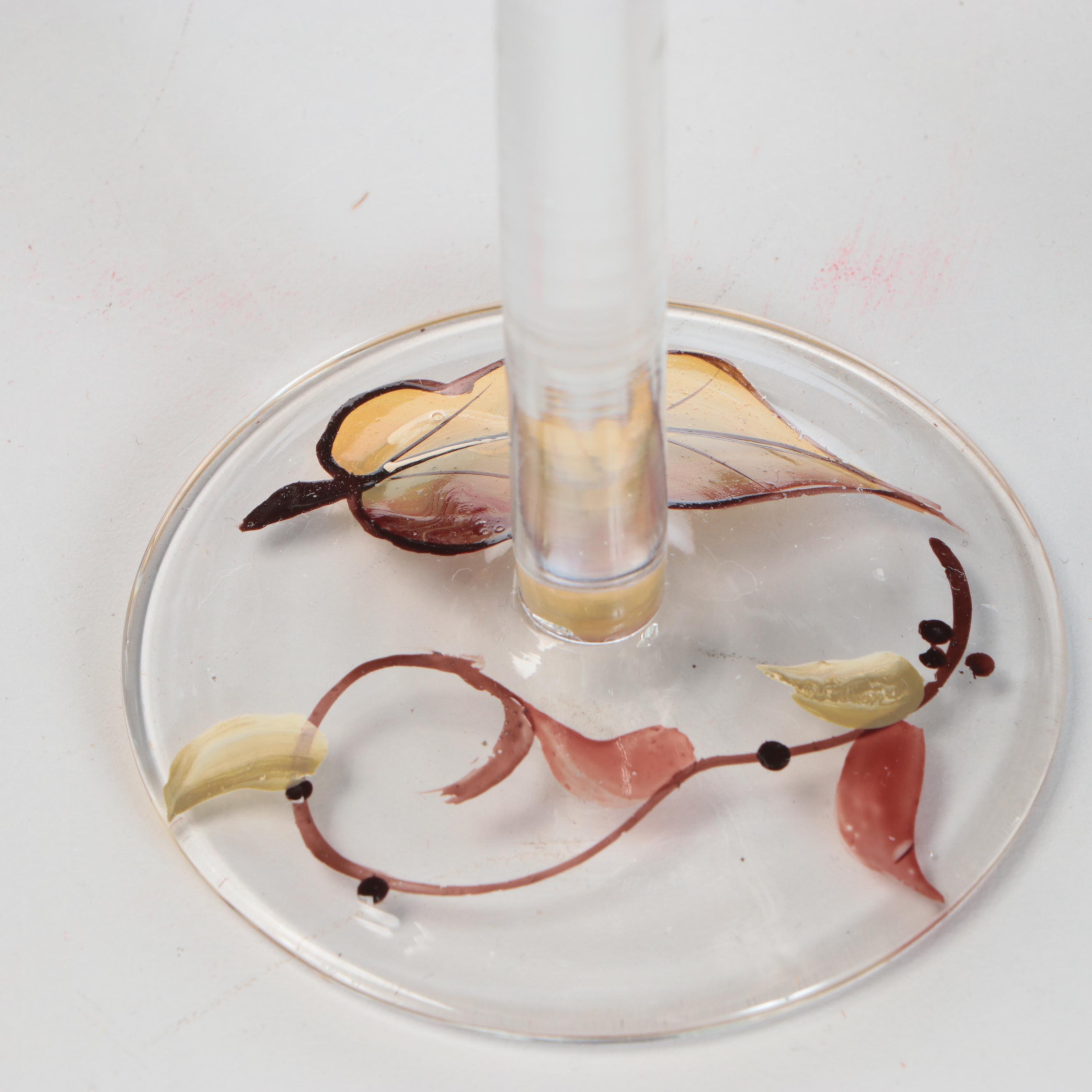 Los Angeles Pottery Laurie Gates Design Autumn Leaf Dinnerware and Wine Glasses