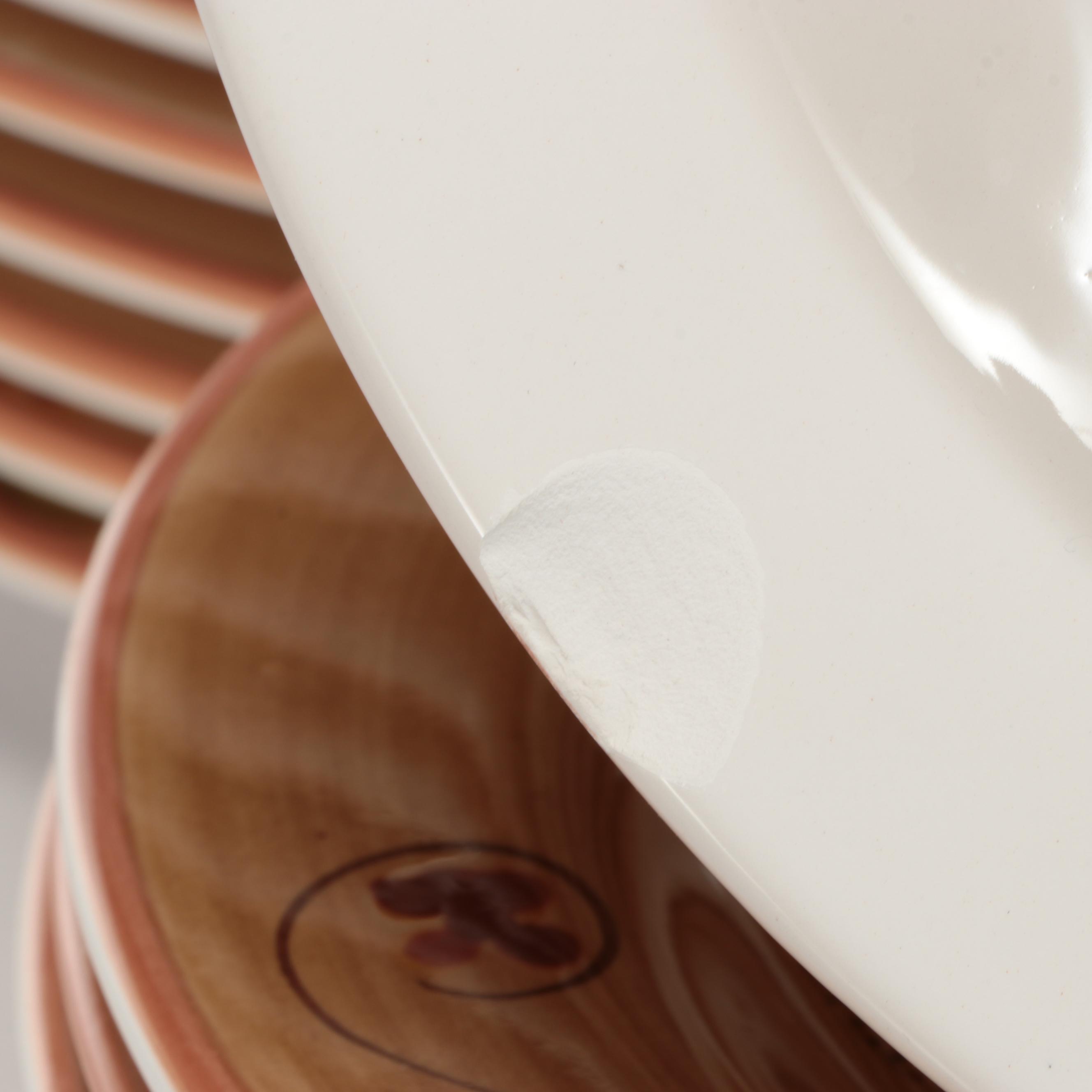 Los Angeles Pottery Laurie Gates Design Autumn Leaf Dinnerware and Wine Glasses