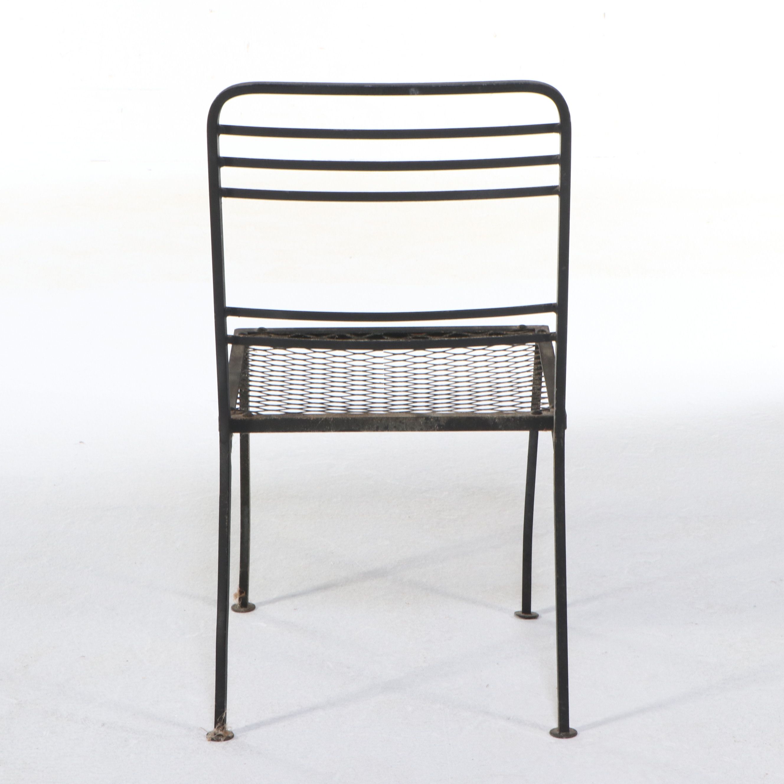 Iron and Glass Five-Piece Patio Dining Set, Mid-20th Century