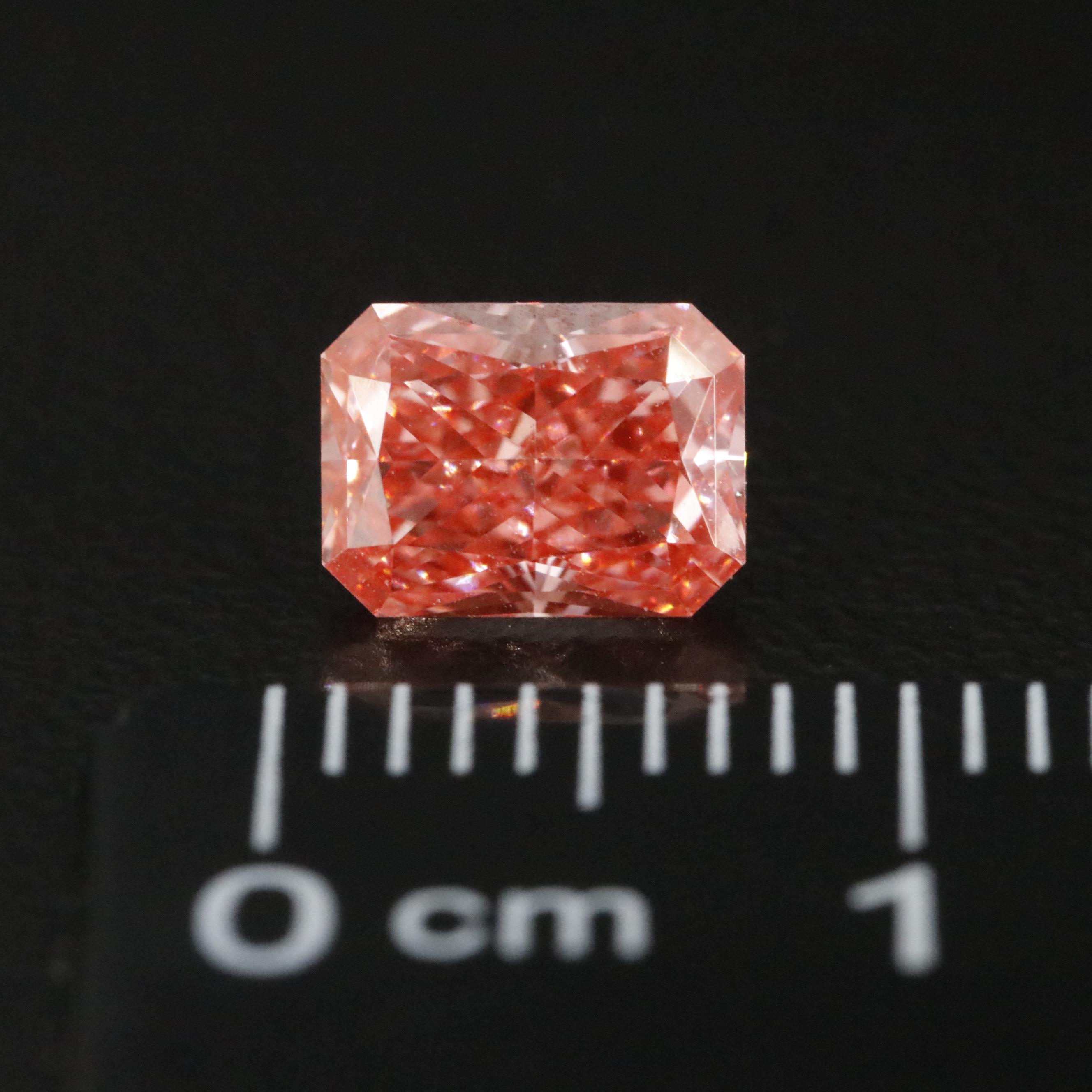 Loose 1.10 CT Lab Grown Fancy Pink Diamond with IGI Report