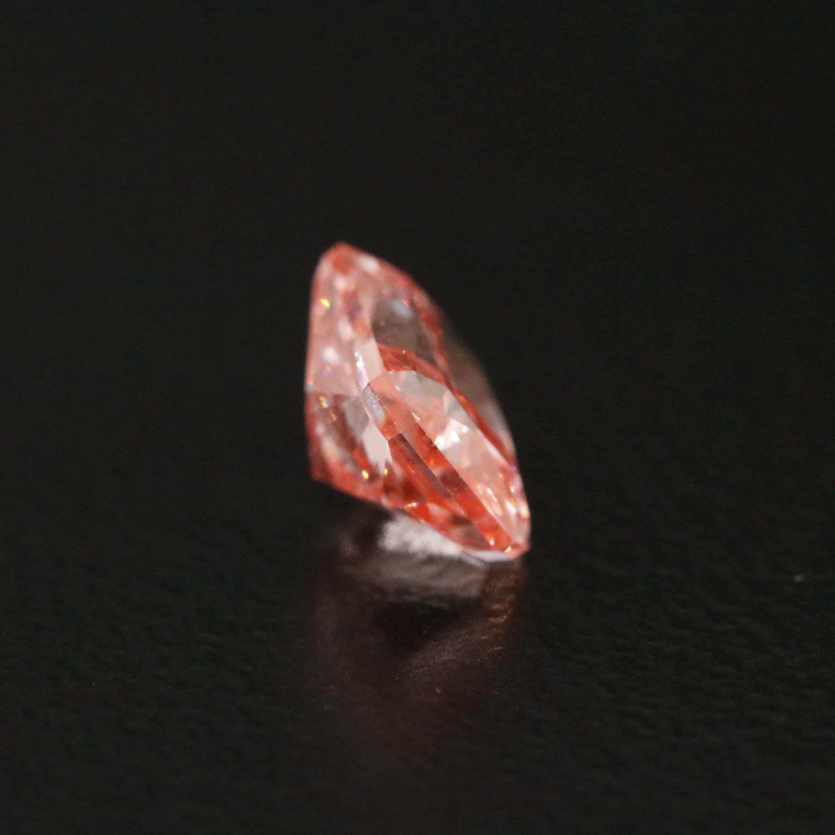 Loose 1.10 CT Lab Grown Fancy Pink Diamond with IGI Report