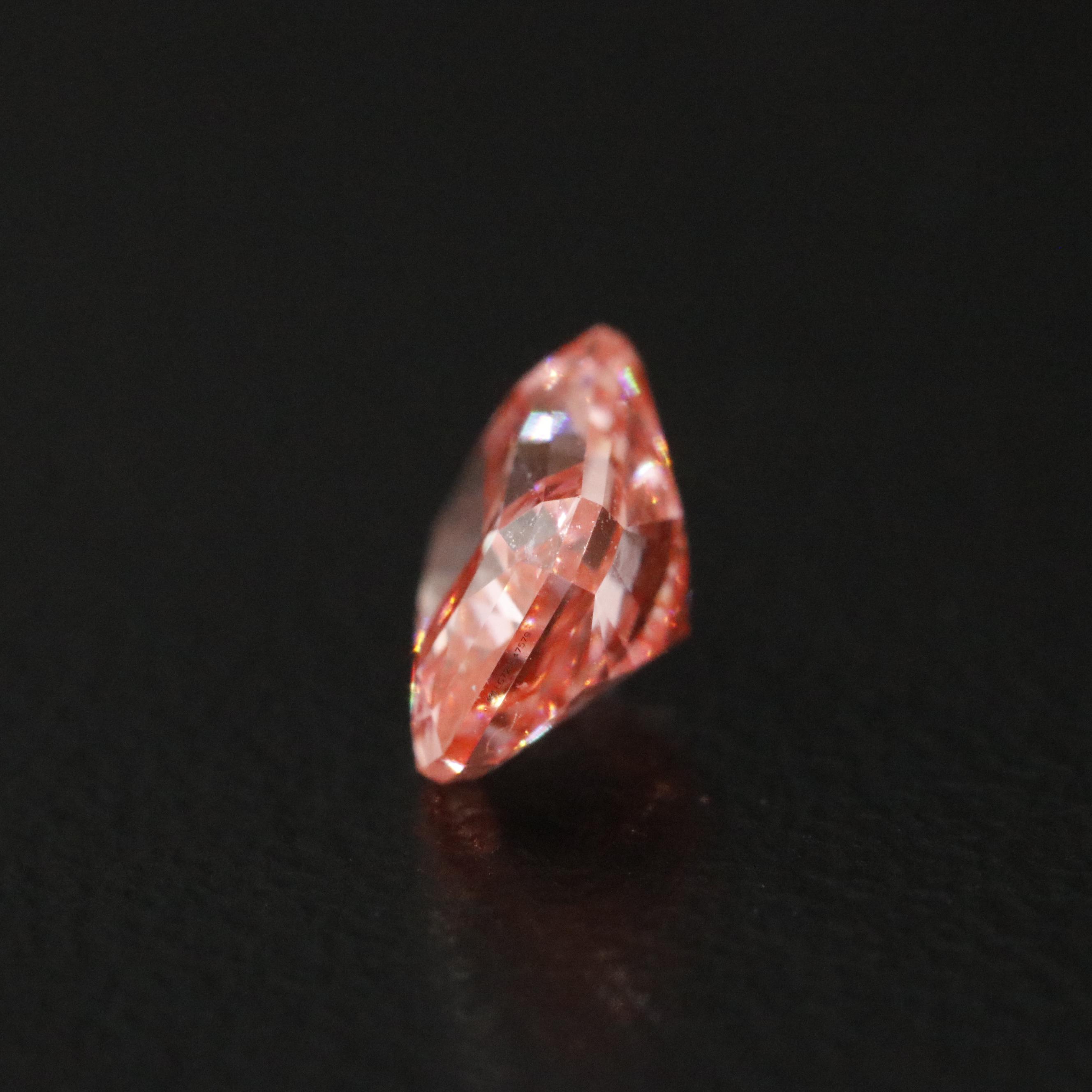 Loose 1.10 CT Lab Grown Fancy Pink Diamond with IGI Report