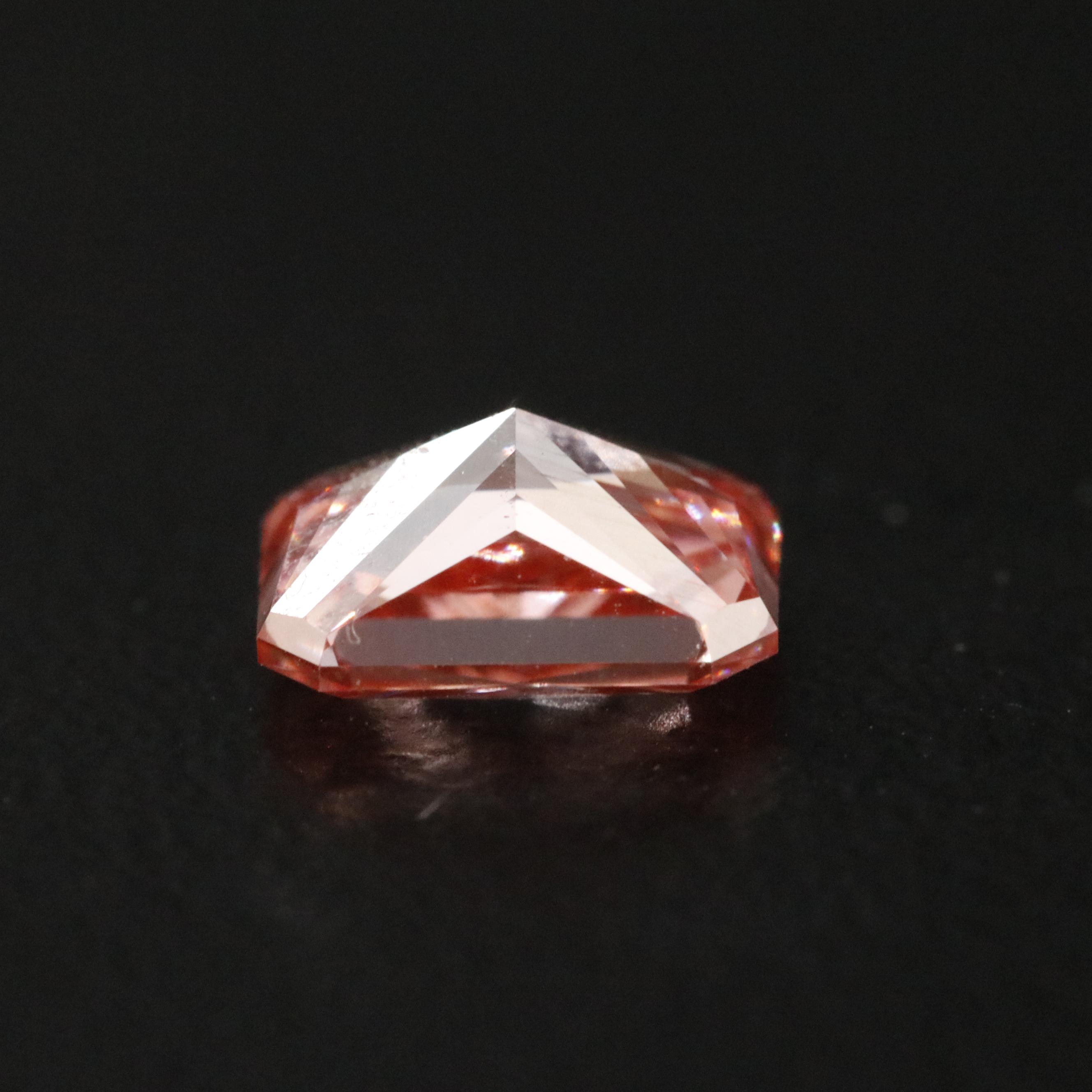 Loose 1.10 CT Lab Grown Fancy Pink Diamond with IGI Report