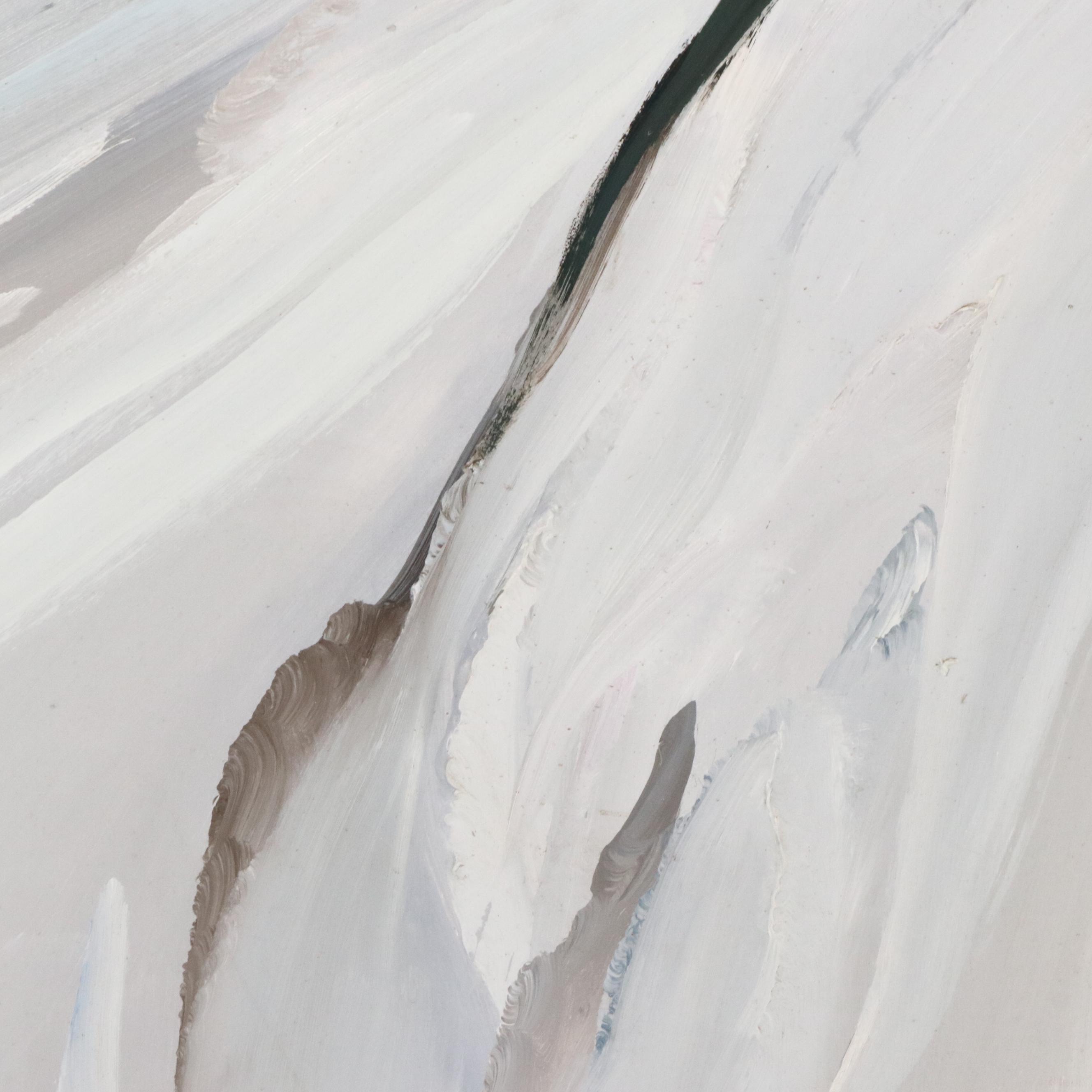 Goddard Abstract Floral Oil Painting, Late 20th or 21st Century