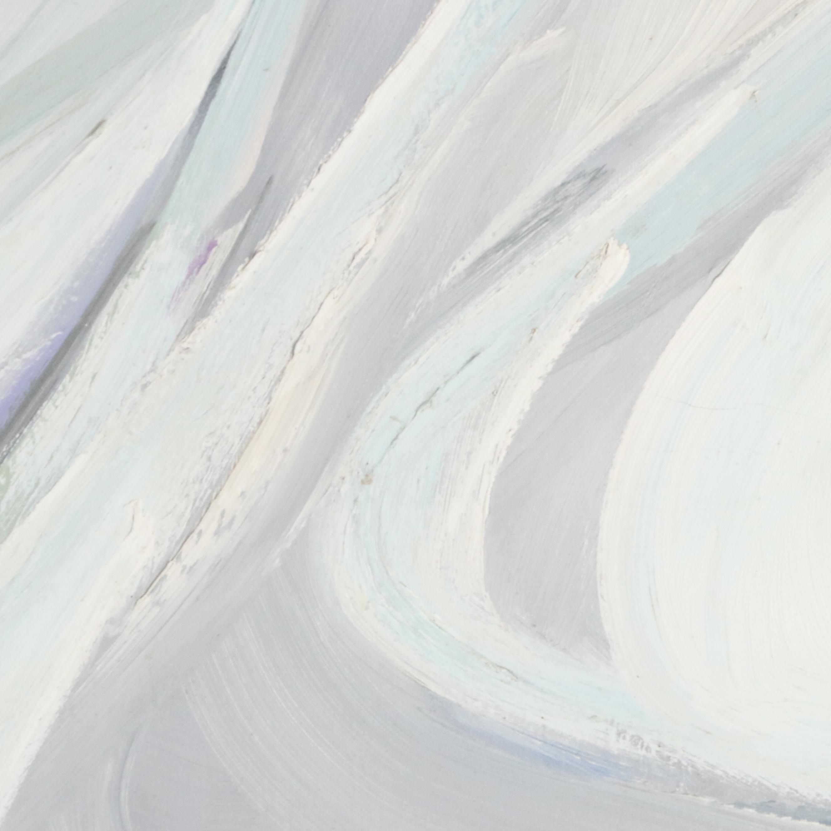 Goddard Abstract Floral Oil Painting, Late 20th or 21st Century