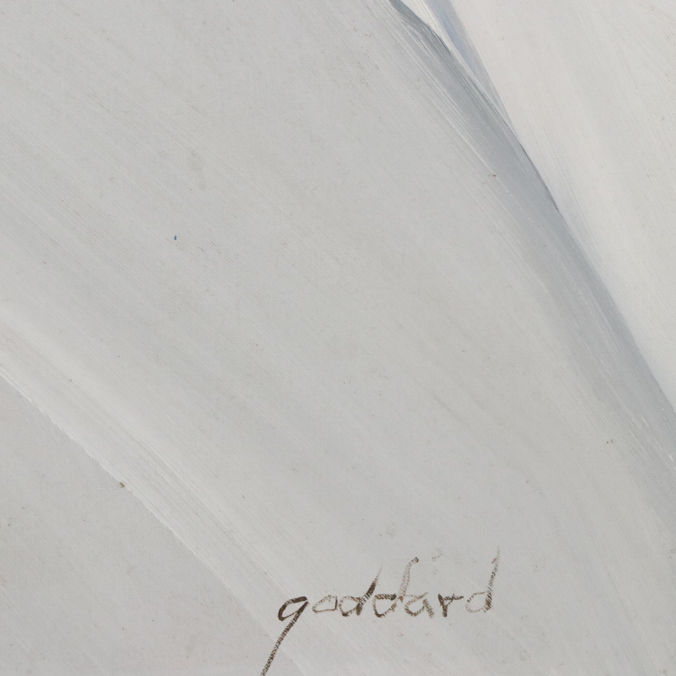 Goddard Abstract Floral Oil Painting, Late 20th or 21st Century