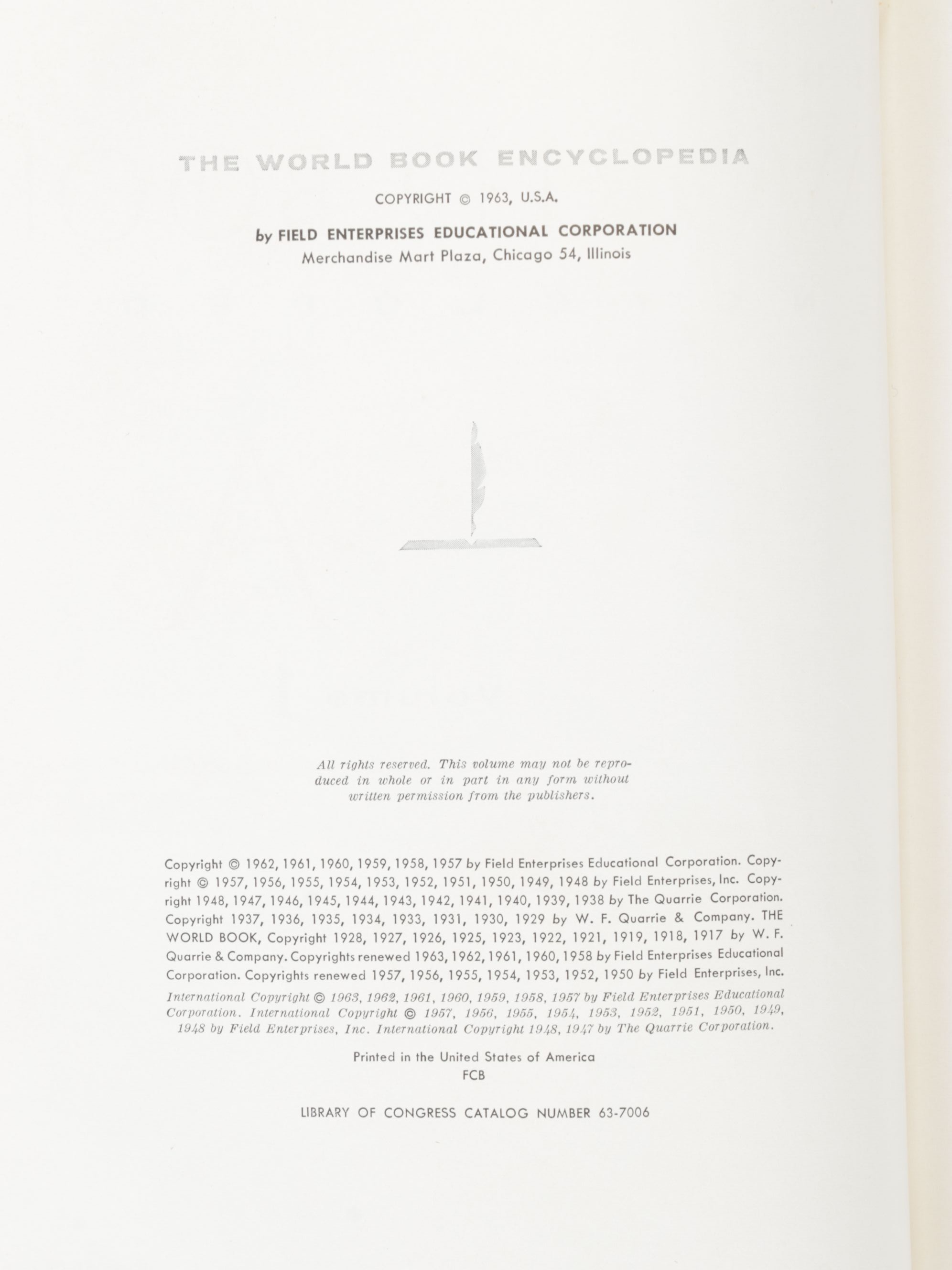 The World Book Encyclopedia Complete Twenty Volume Set, 1963