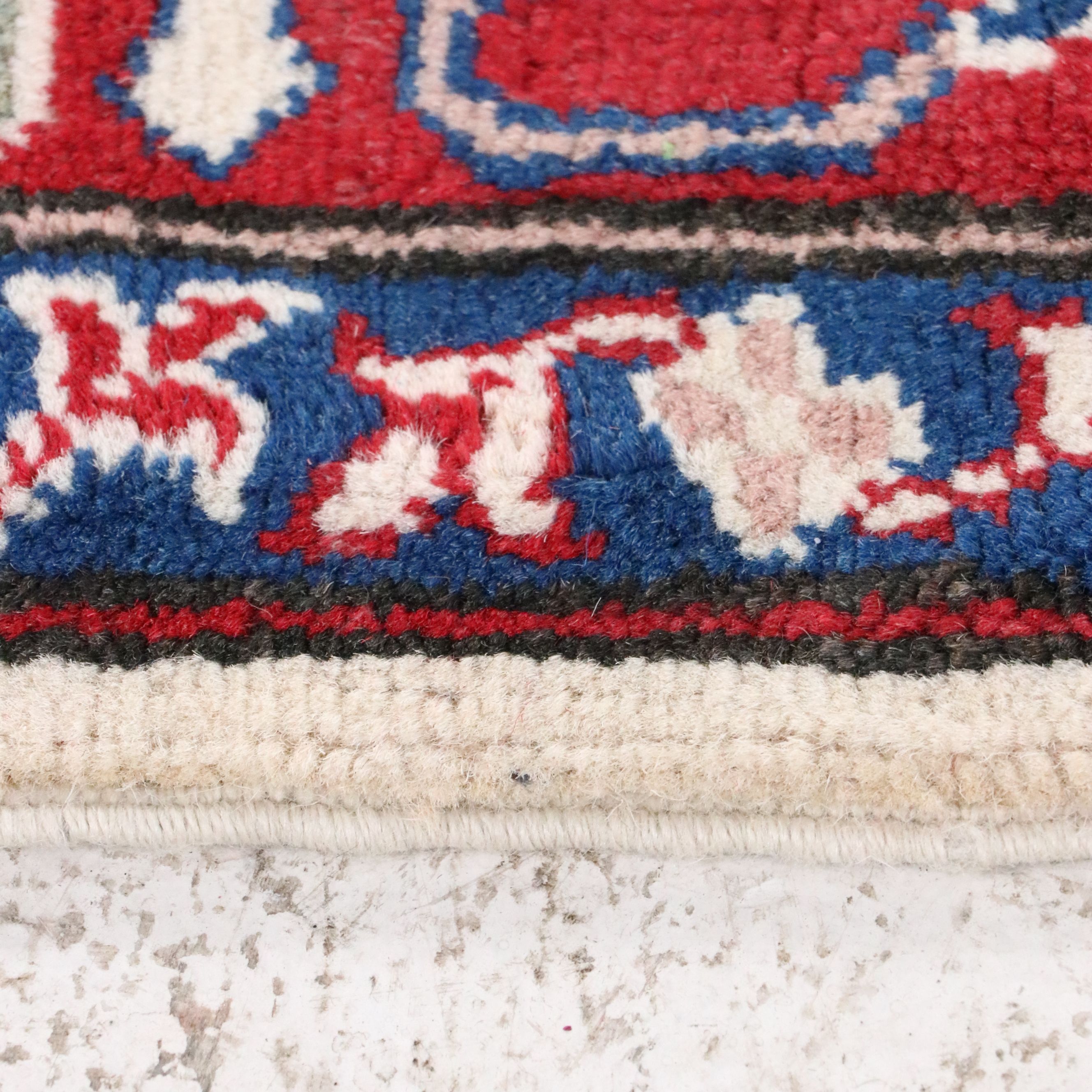 4'11 x 6'4 Hand-Knotted Pakistani Kazak Area Rug