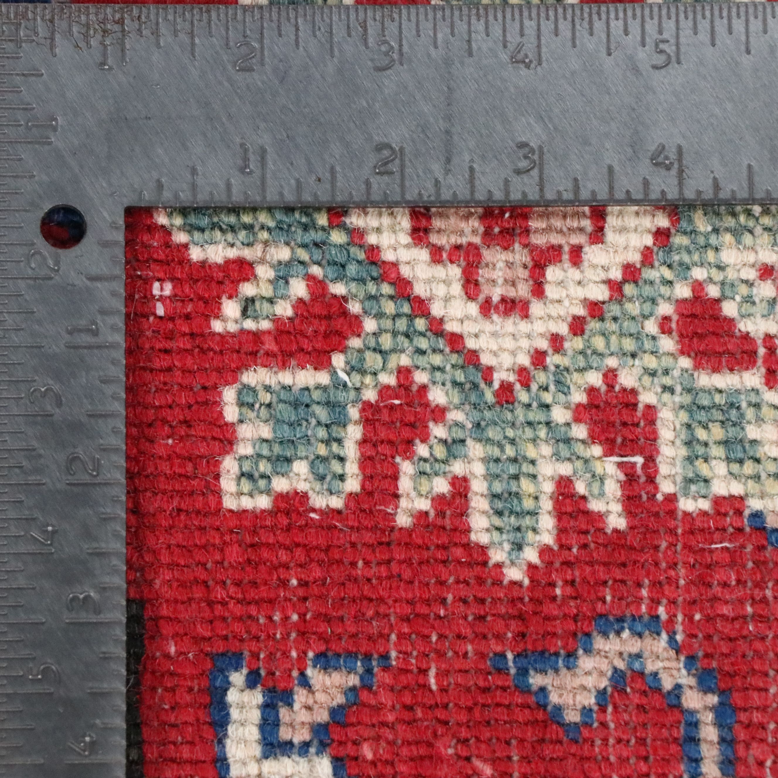 4'11 x 6'4 Hand-Knotted Pakistani Kazak Area Rug