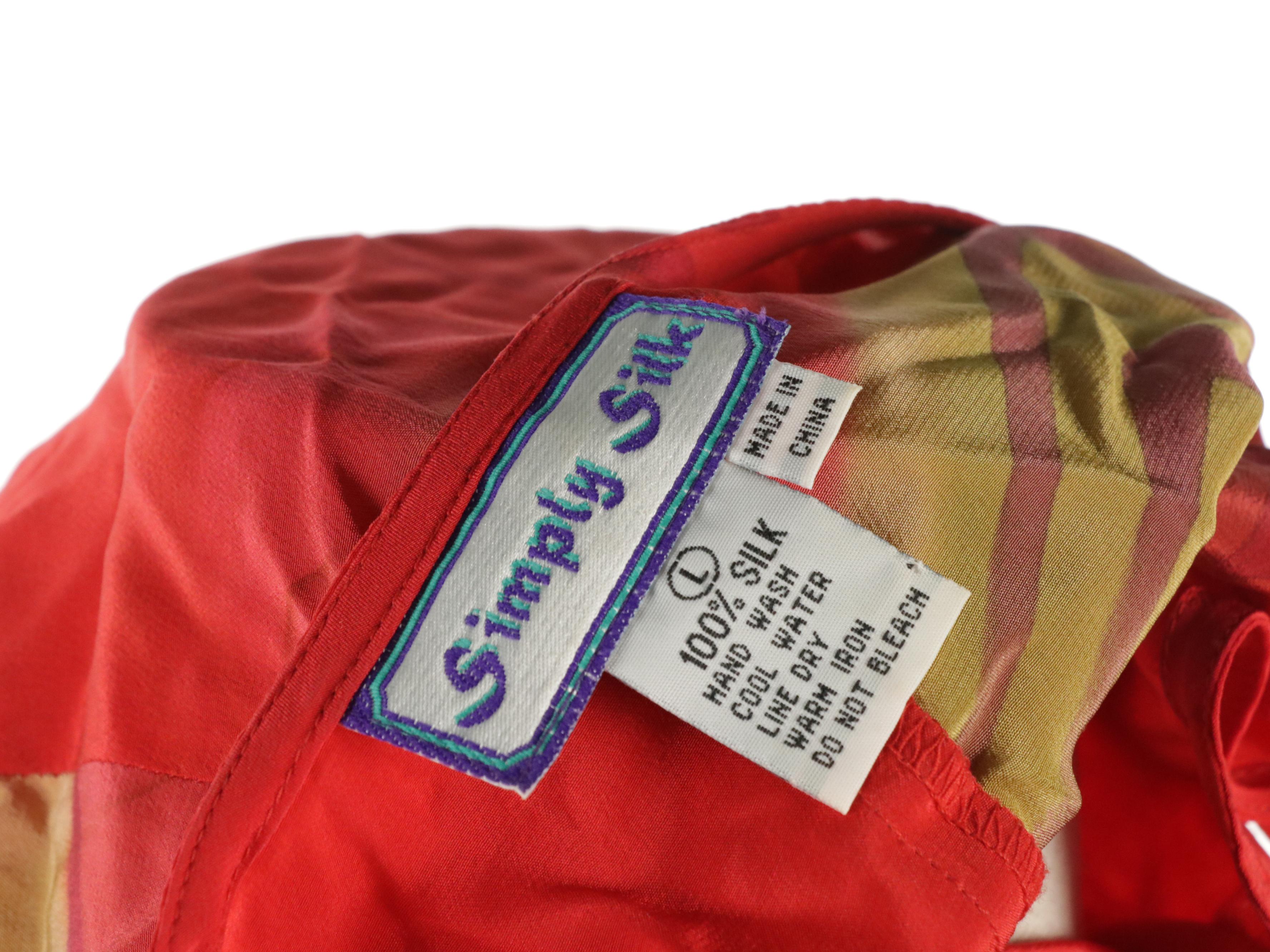 Simply Silk Red Sleeveless Side Slit Midi Dress and Matching Open Robe