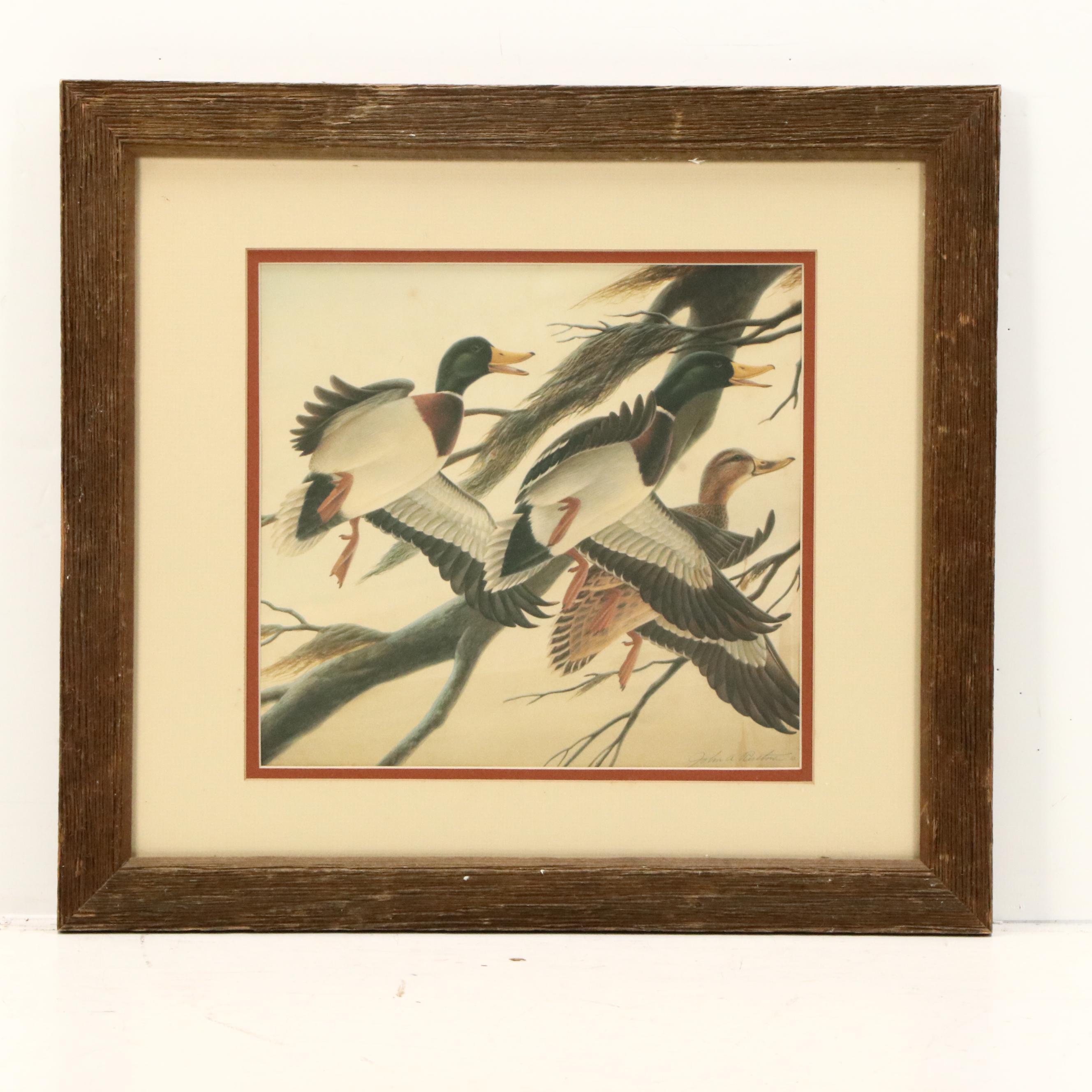 Trio of John Ruthven Bird Offset Lithographs, 20th Century