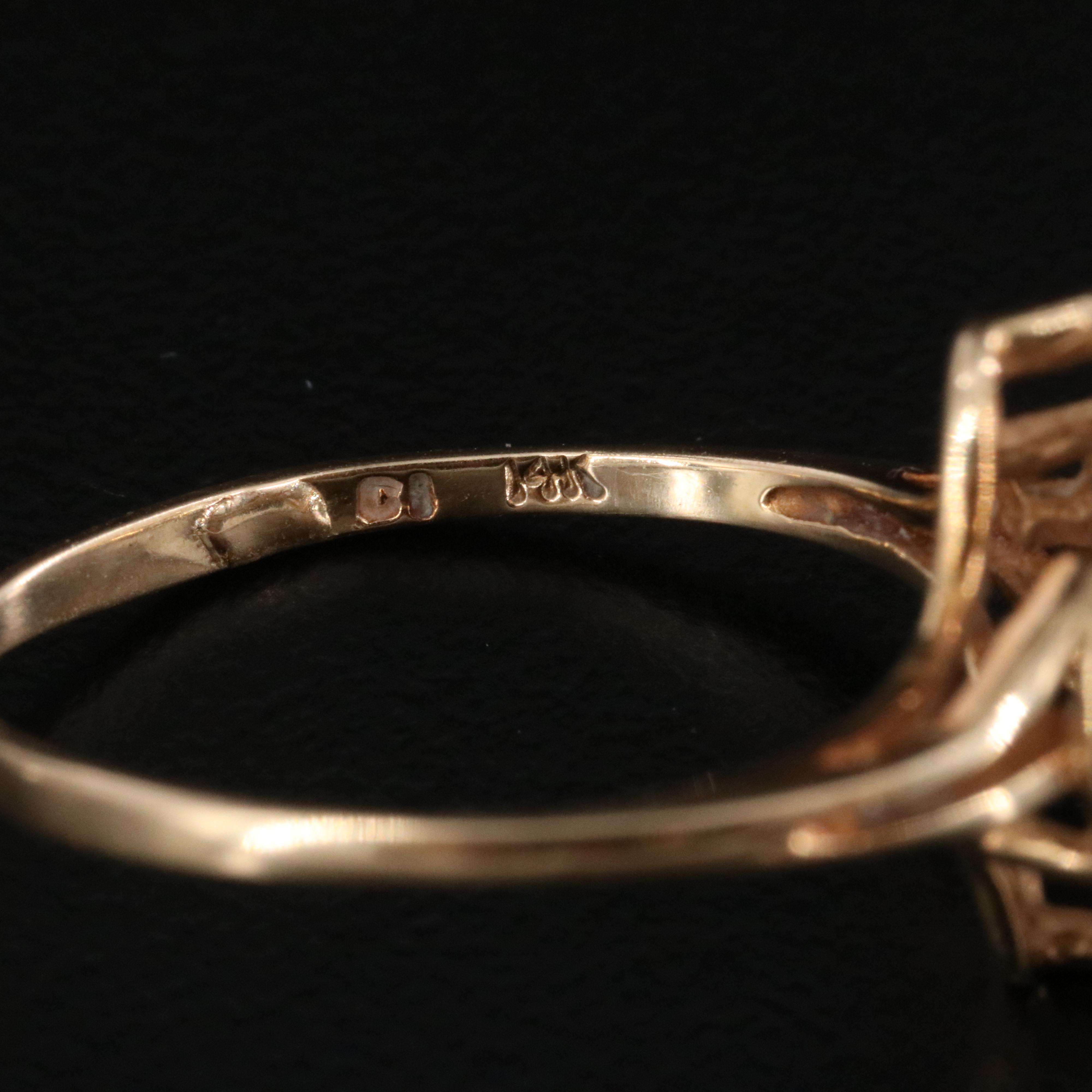 14K Blue Topaz and Diamond Ring