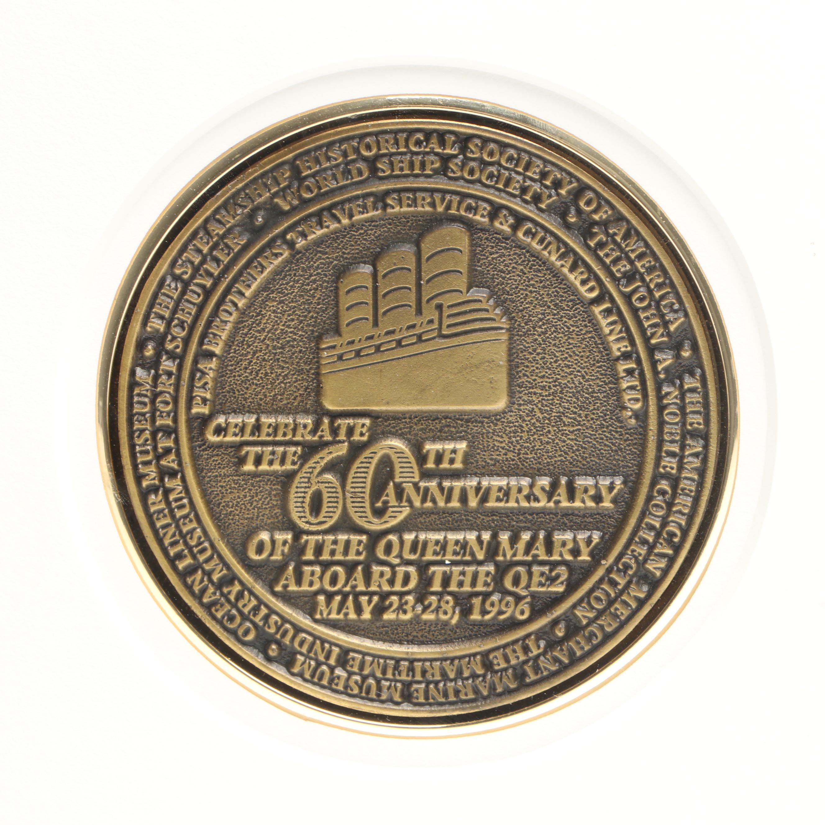 RMS Queen Mary Medals, Postal Covers and Captain Shoulder Boards