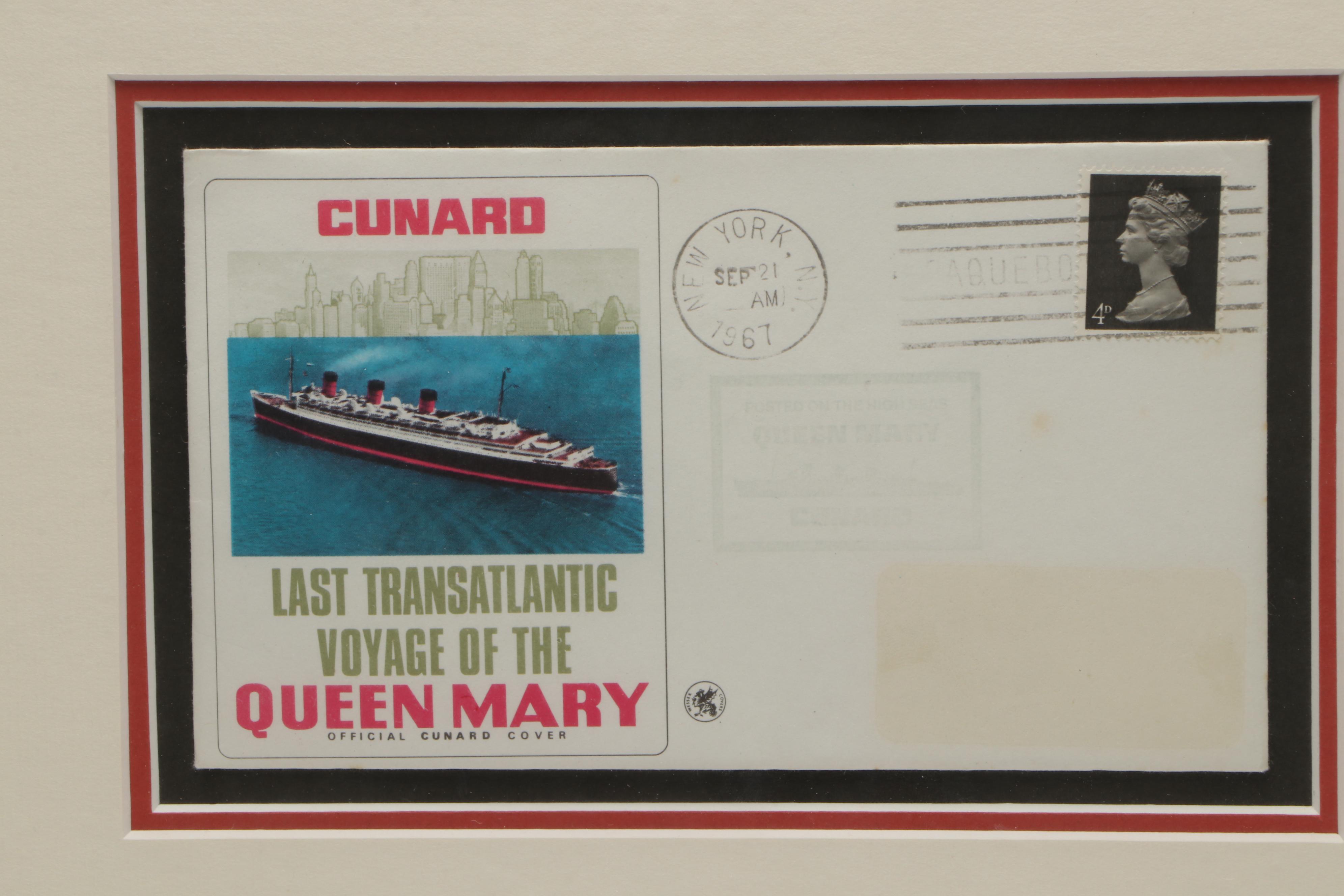 RMS Queen Mary Medals, Postal Covers and Captain Shoulder Boards