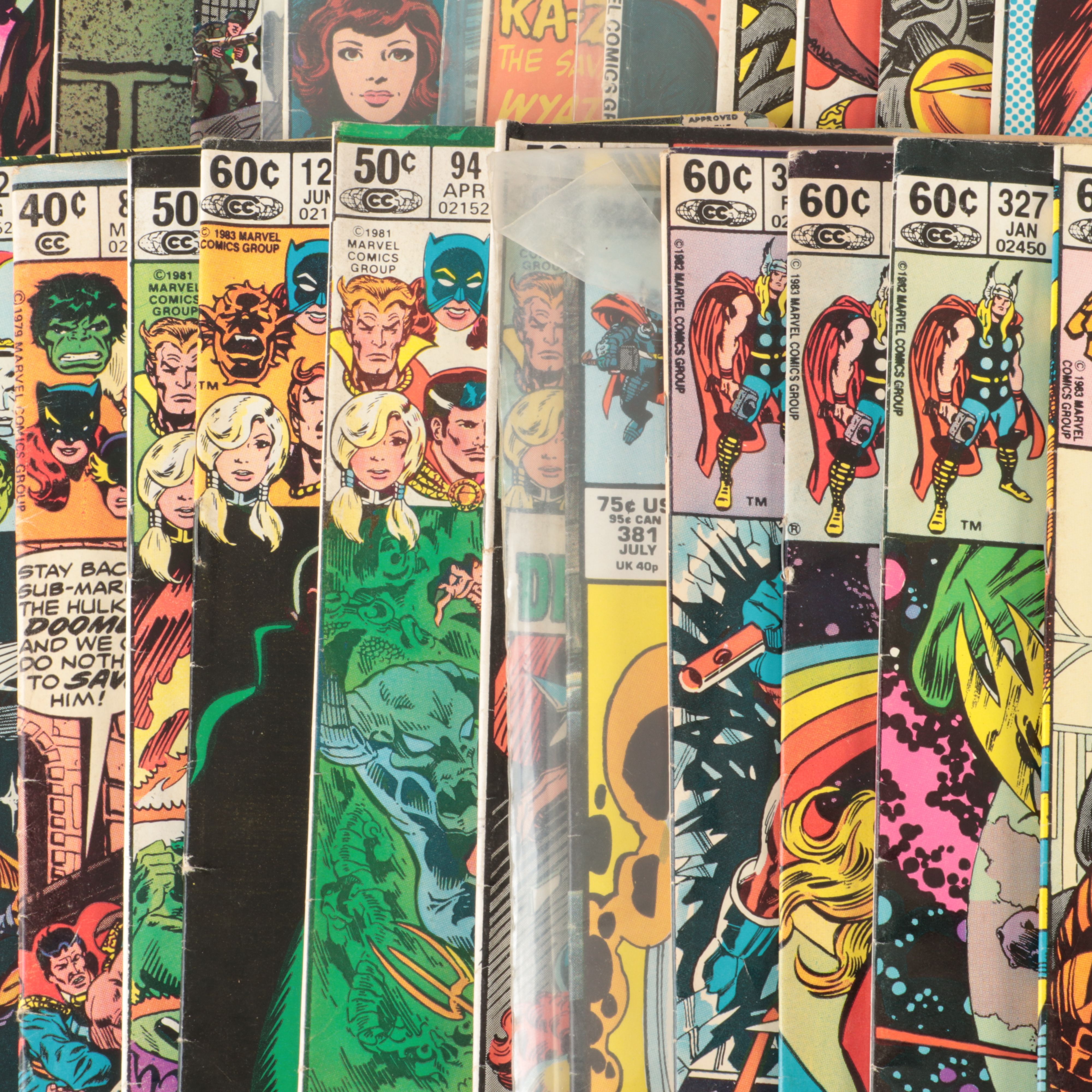 Collection of More Than Sixty Assorted Marvel Superhero Comics