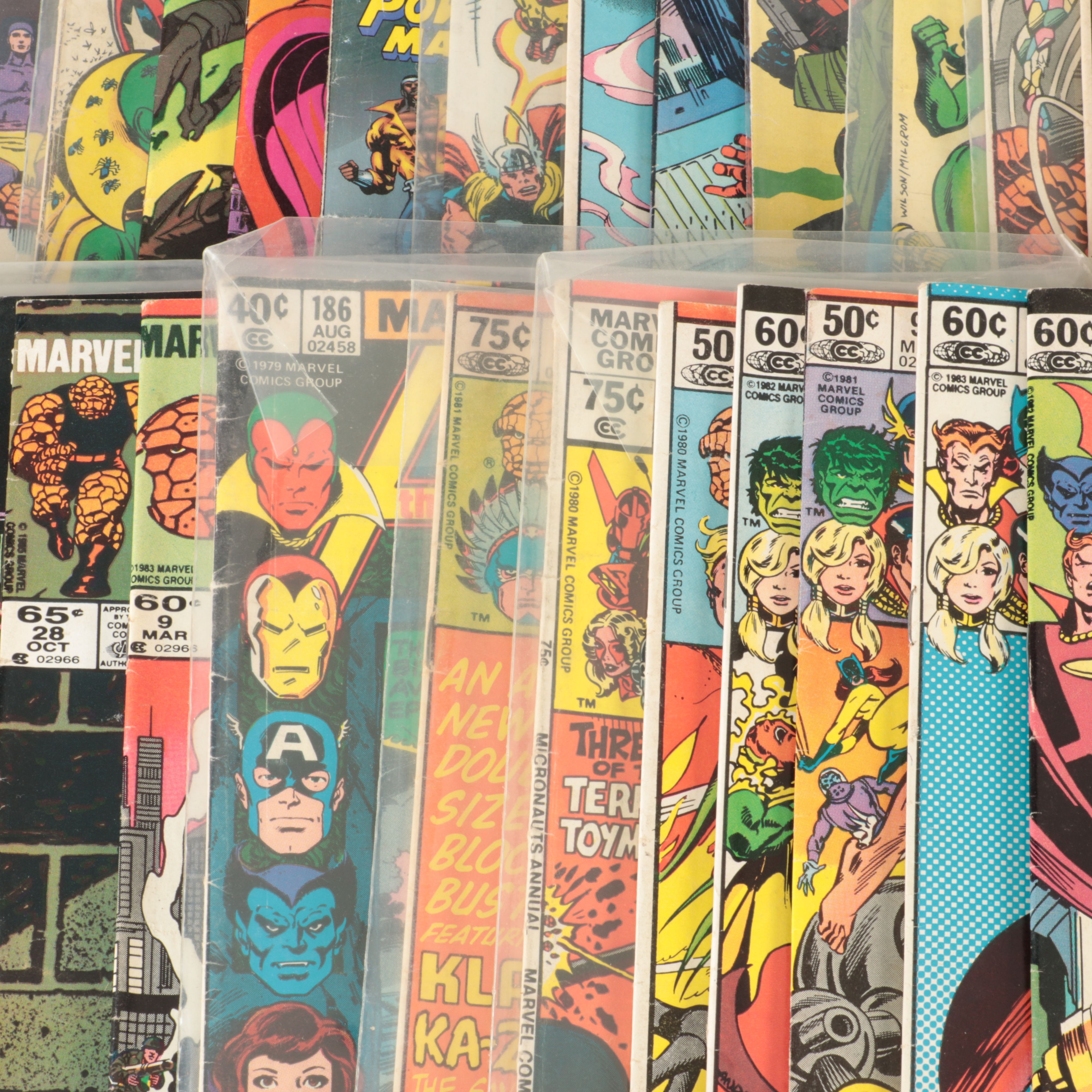 Collection of More Than Sixty Assorted Marvel Superhero Comics