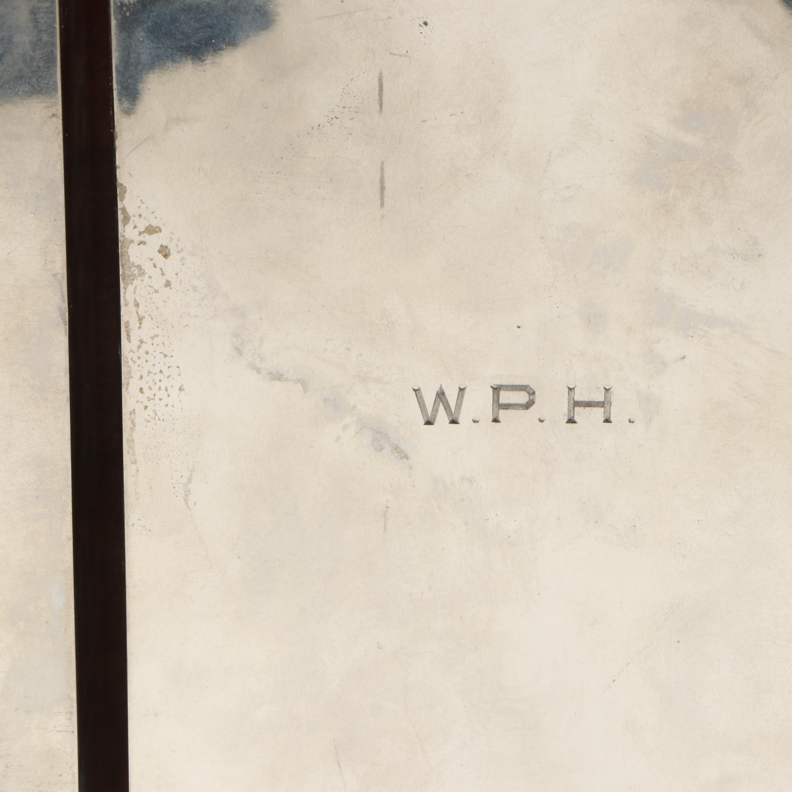 Abercrombie & Fitch Co. Silver Plate Bottles with Leather Carry Case