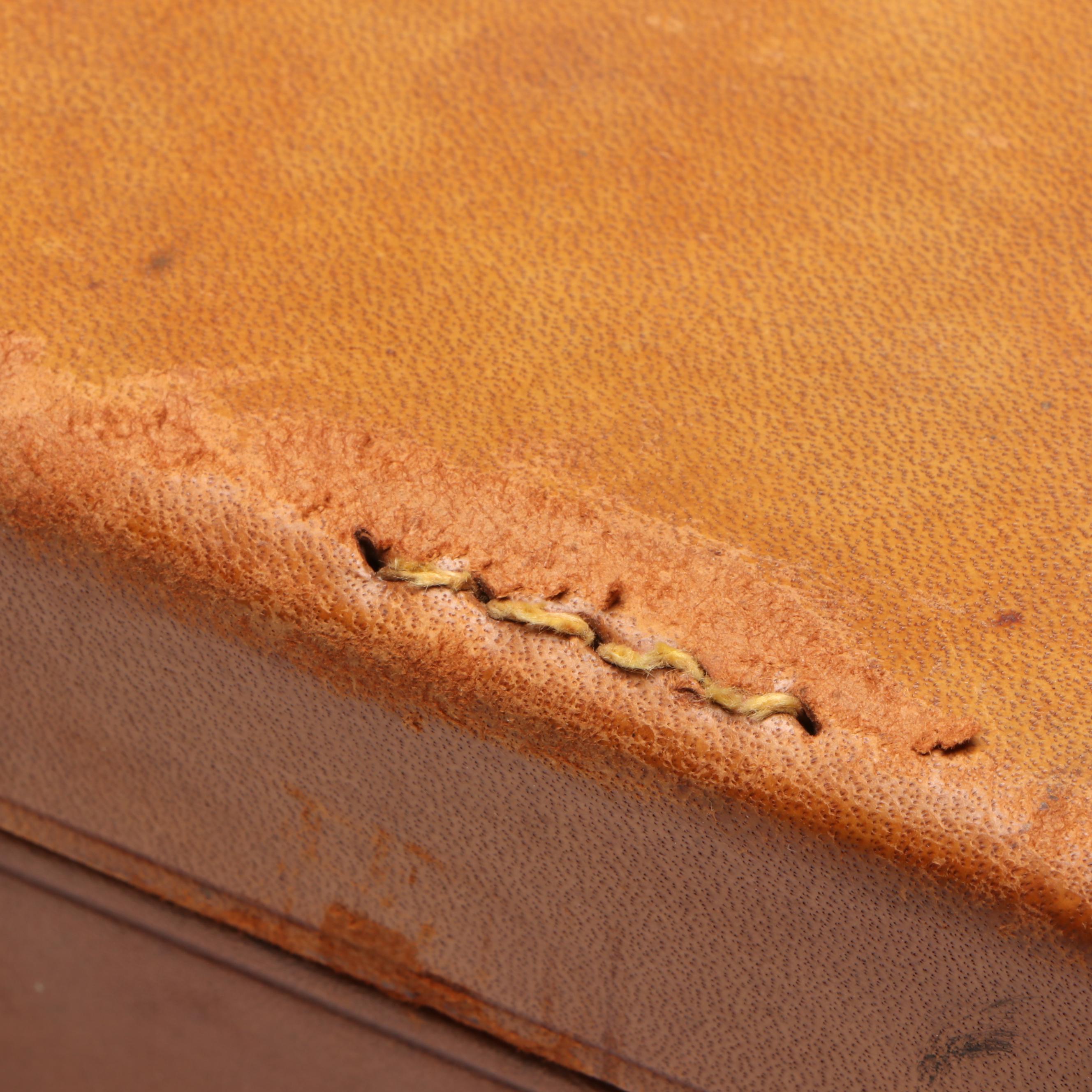 Abercrombie & Fitch Co. Silver Plate Bottles with Leather Carry Case