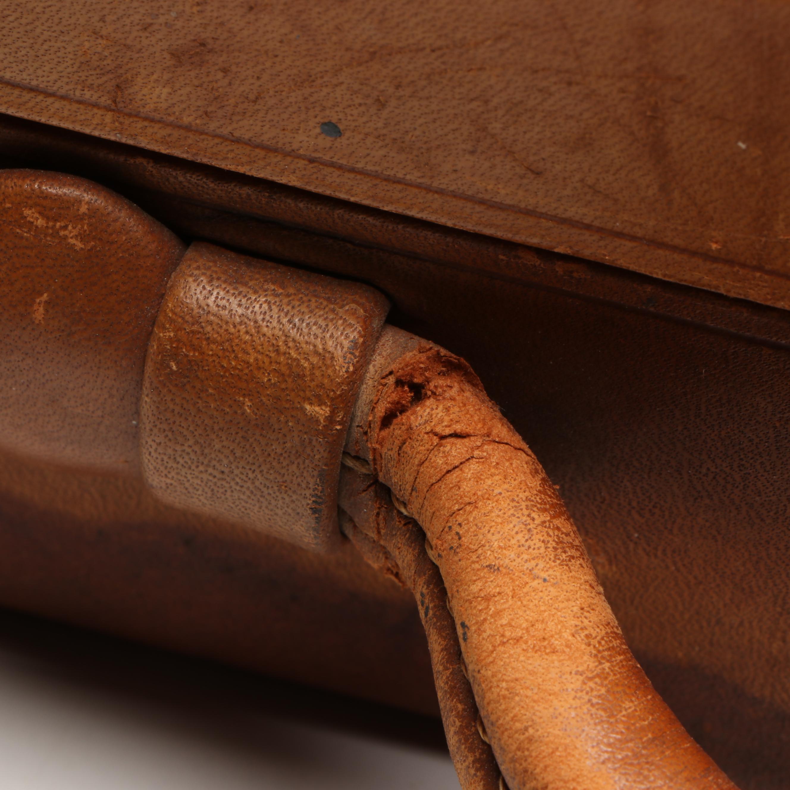 Abercrombie & Fitch Co. Silver Plate Bottles with Leather Carry Case
