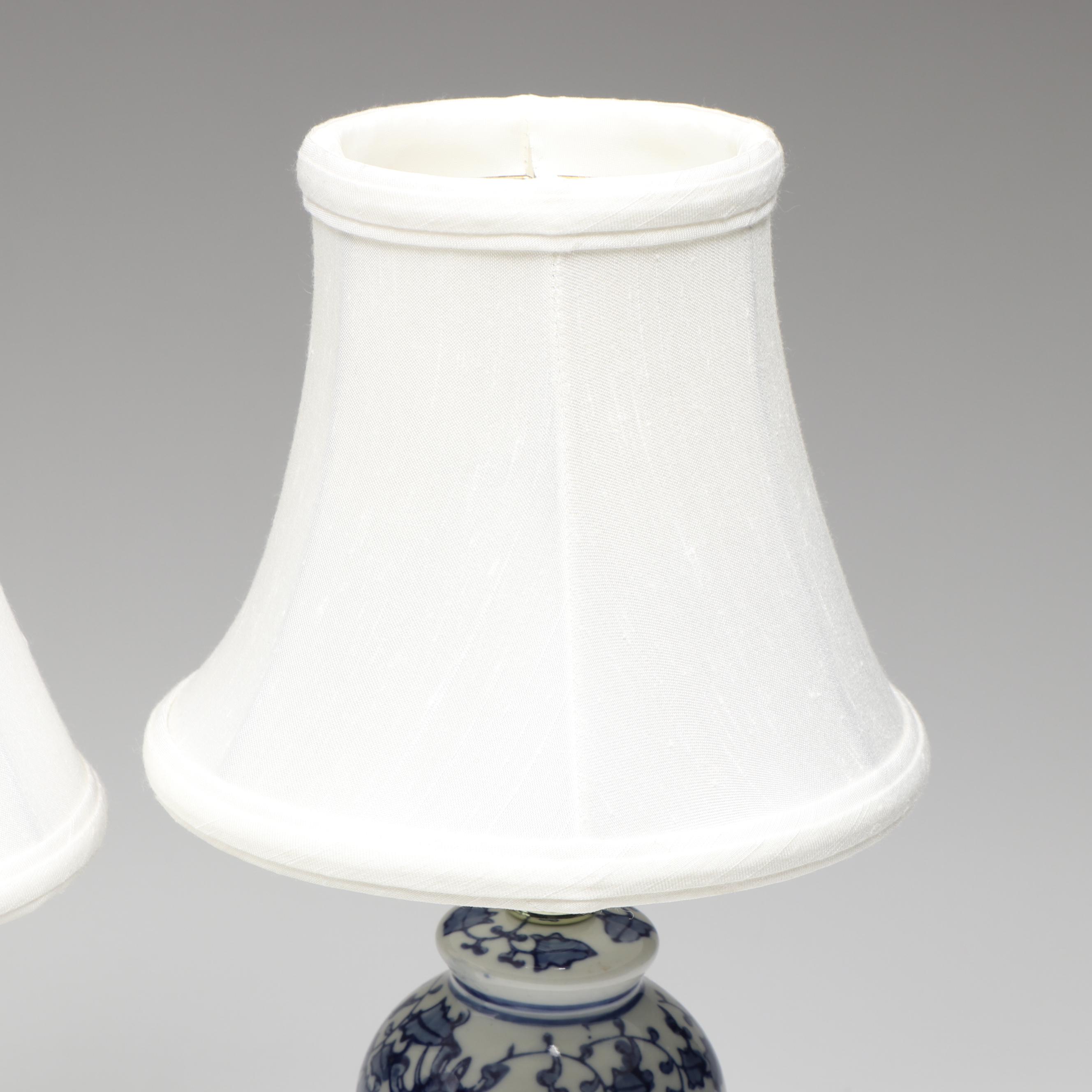 Blue on White Porcelain Table Lamps