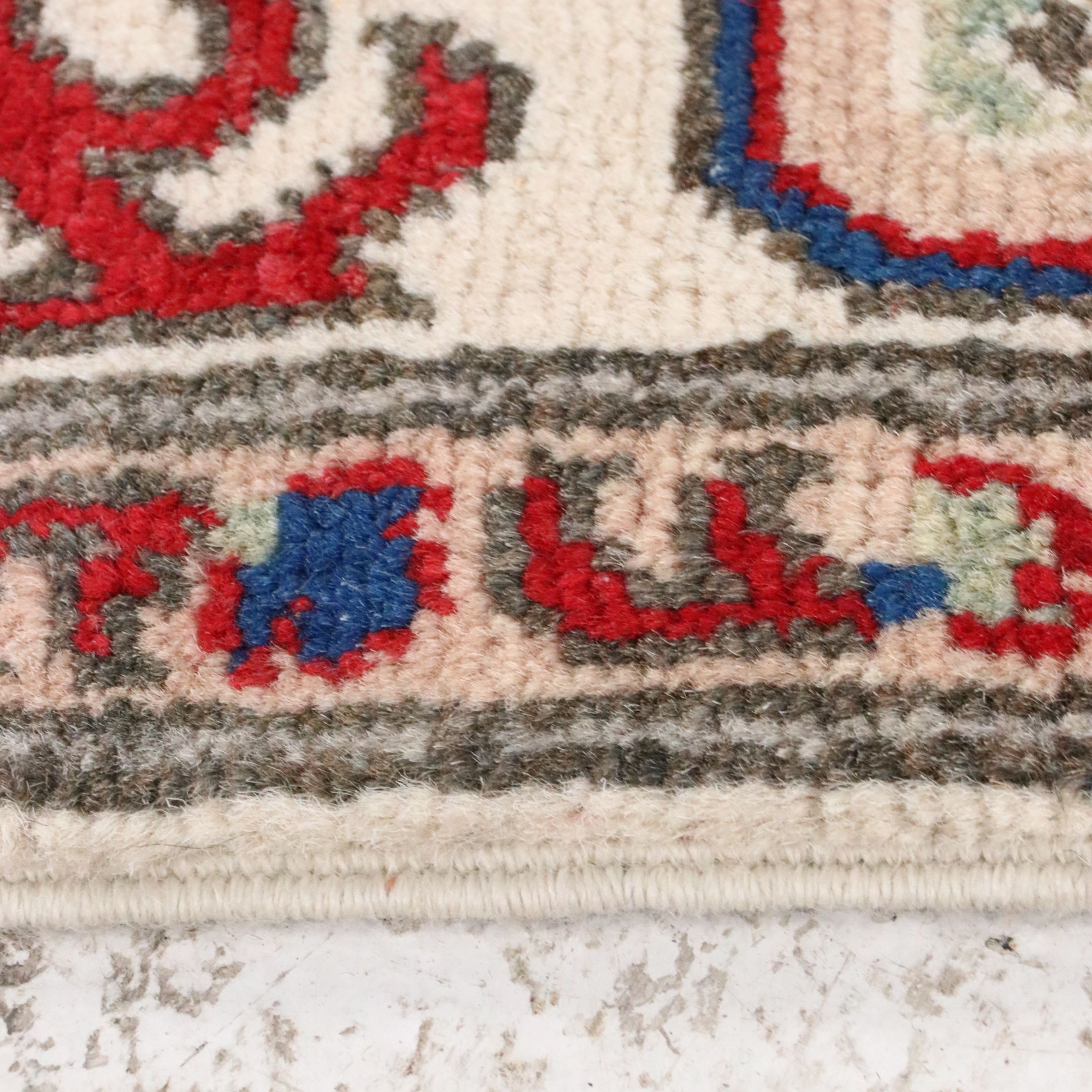 4'9 x 6'6 Hand-Knotted Pakistani Kazak Area Rug