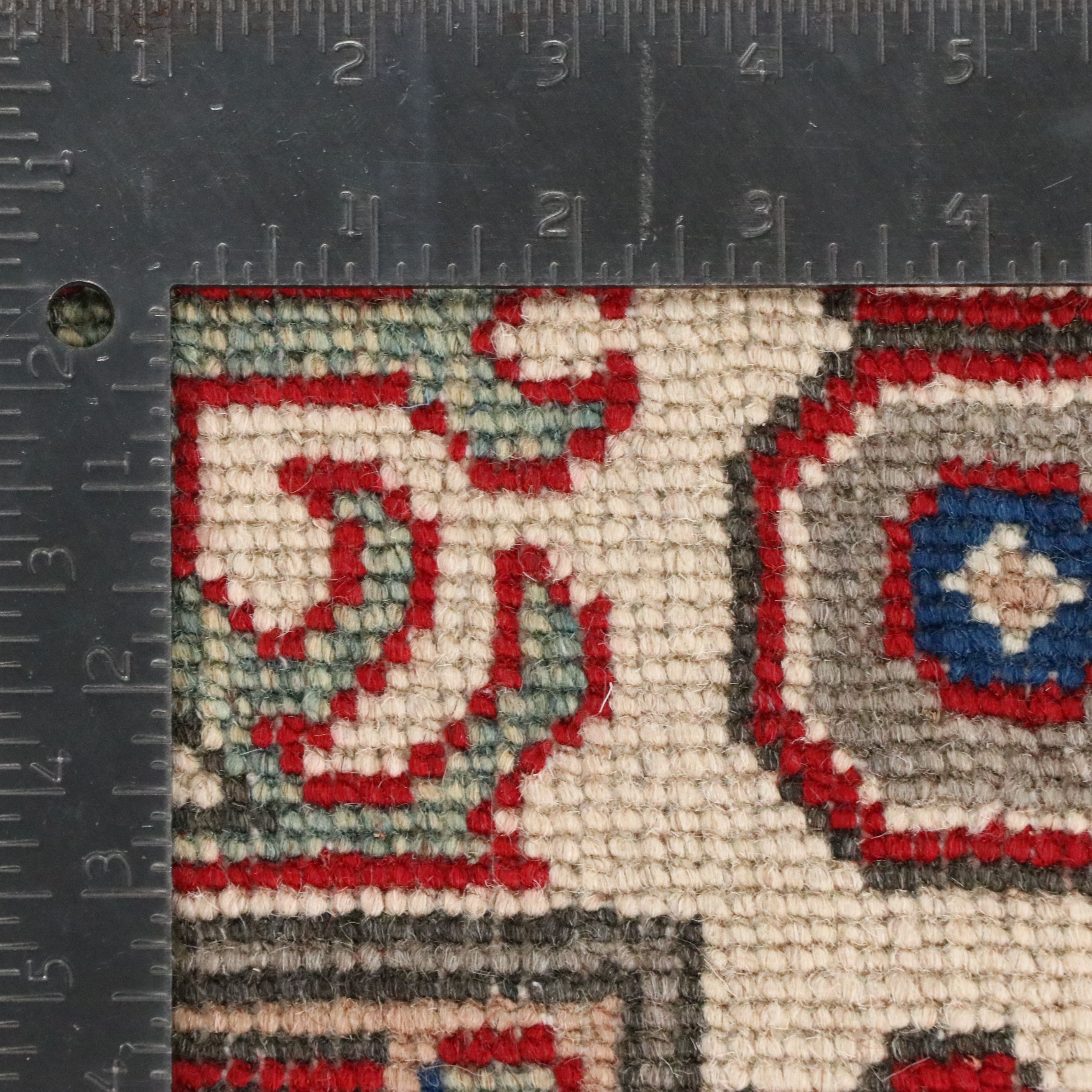 4'9 x 6'6 Hand-Knotted Pakistani Kazak Area Rug