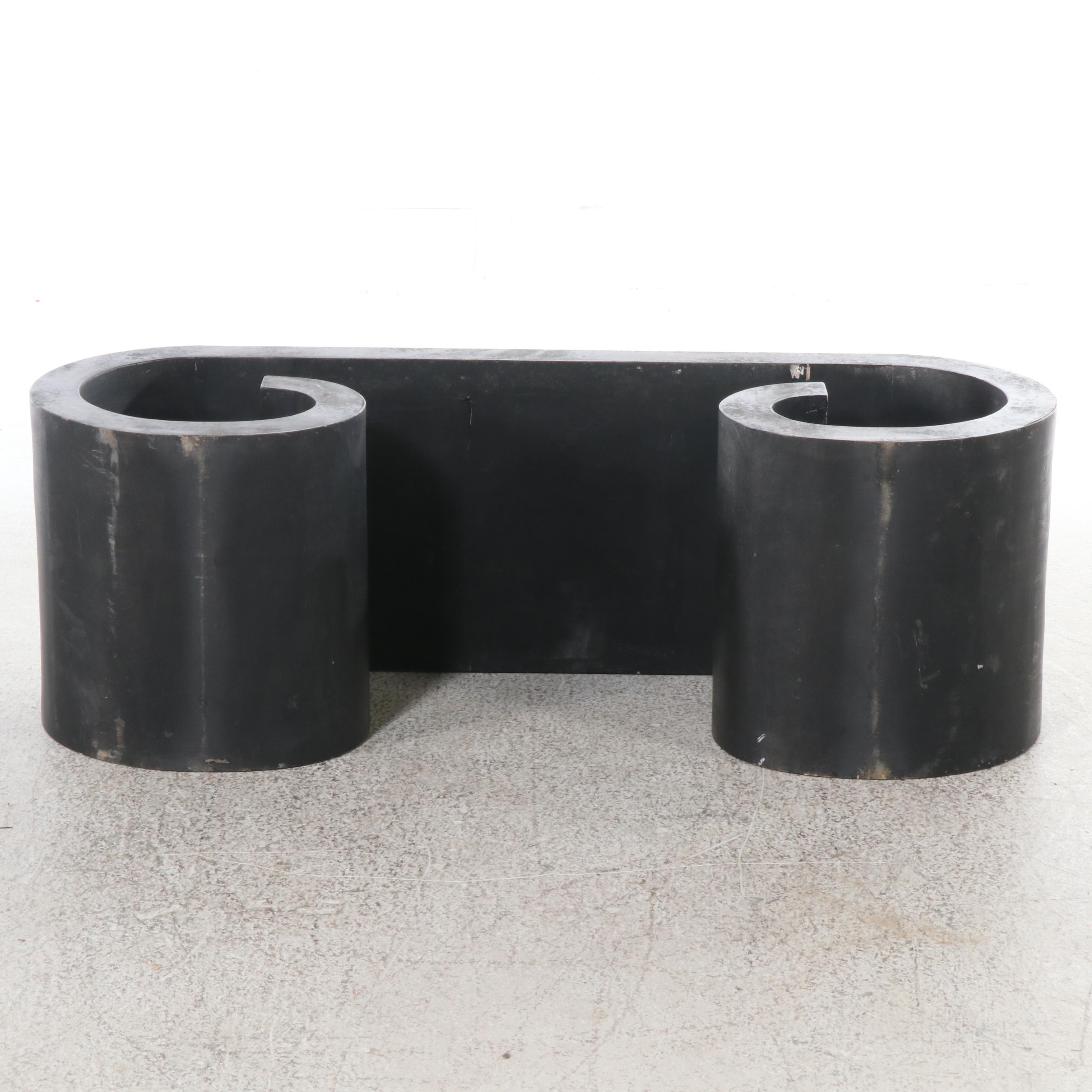 Painted Wood Scroll Coffee Table, Manner of Karl Springer