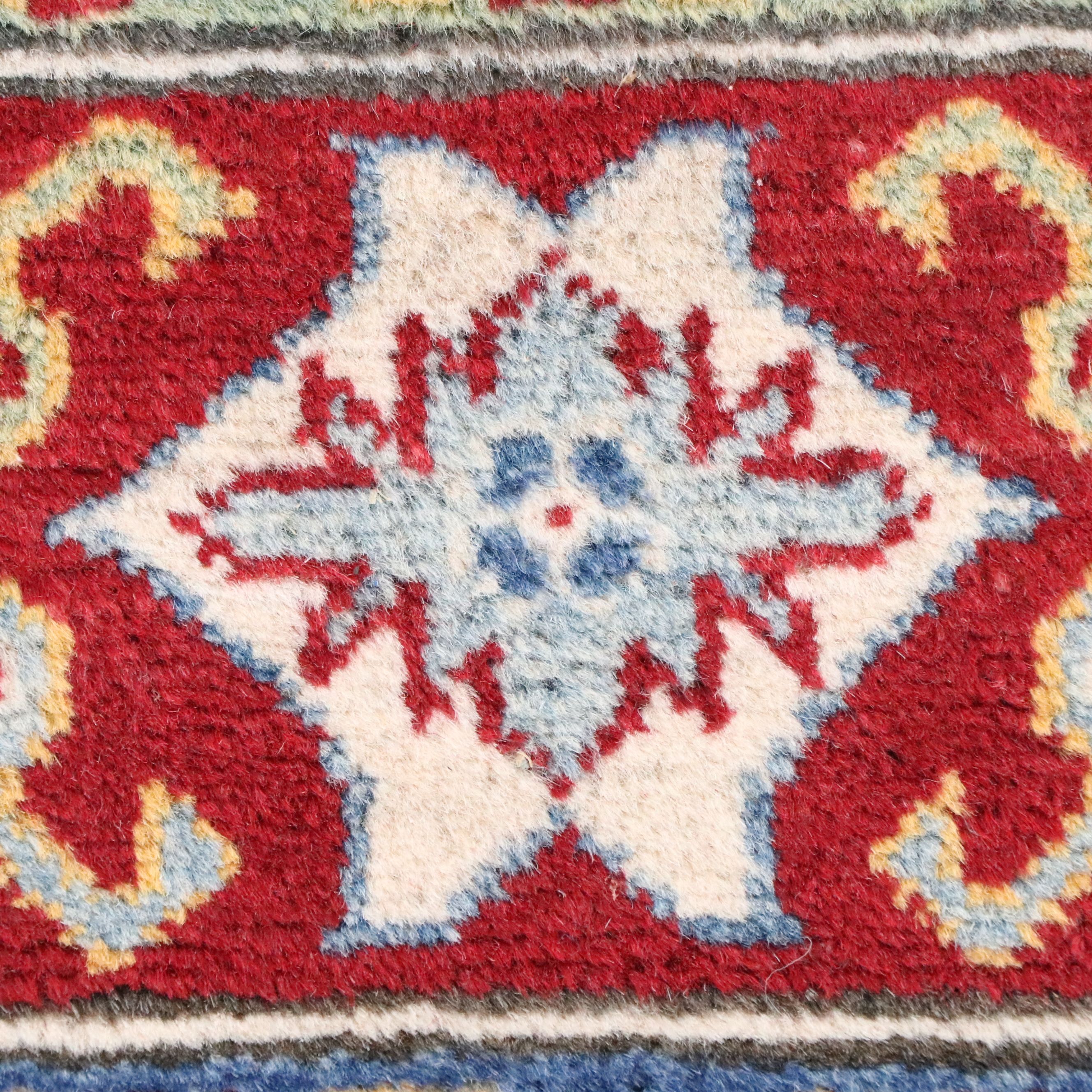 4'11 x 6'10 Hand-Knotted Pakistani Kazak Area Rug