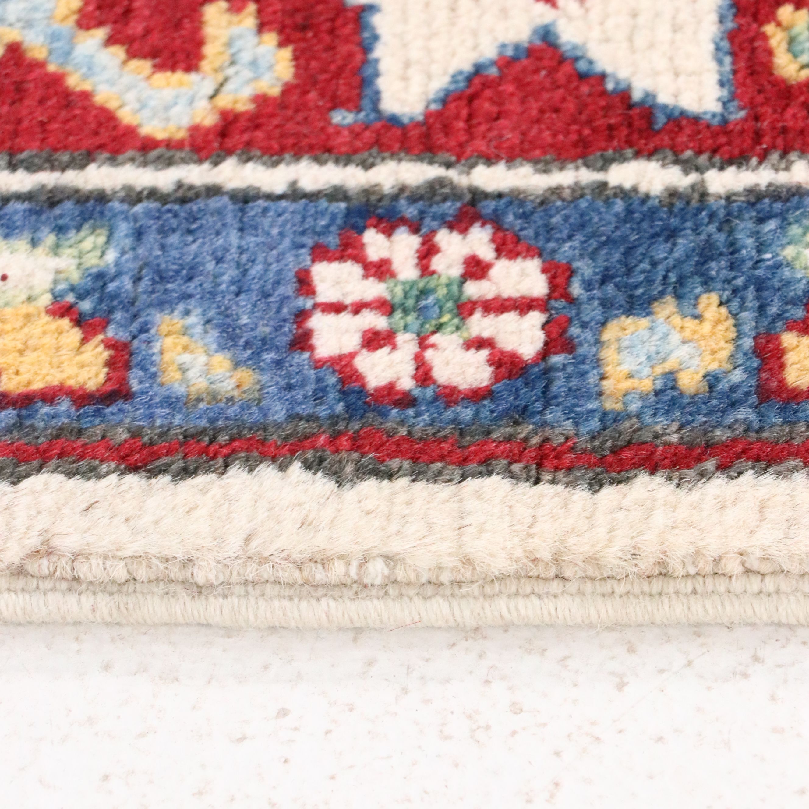 4'11 x 6'10 Hand-Knotted Pakistani Kazak Area Rug