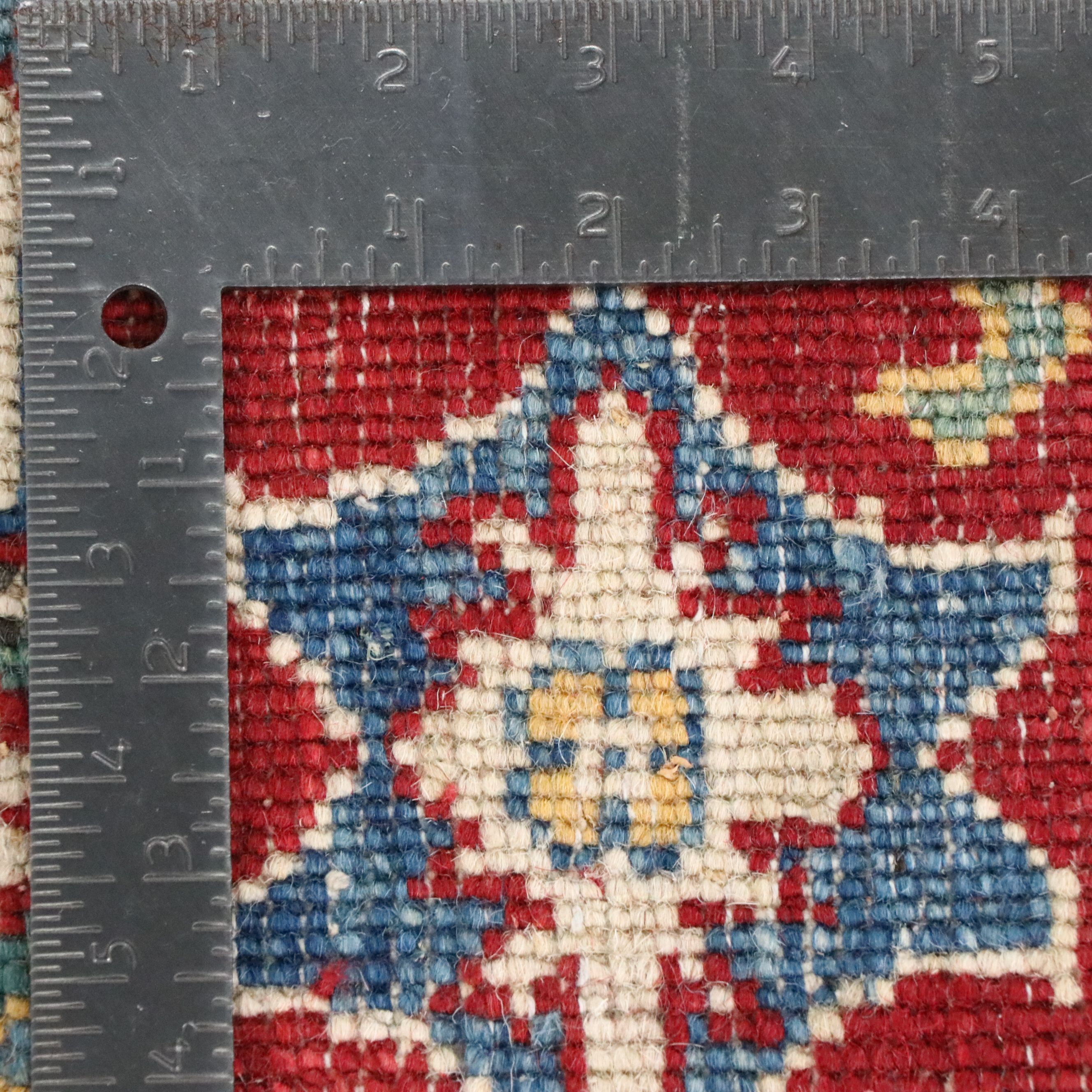 4'11 x 6'10 Hand-Knotted Pakistani Kazak Area Rug