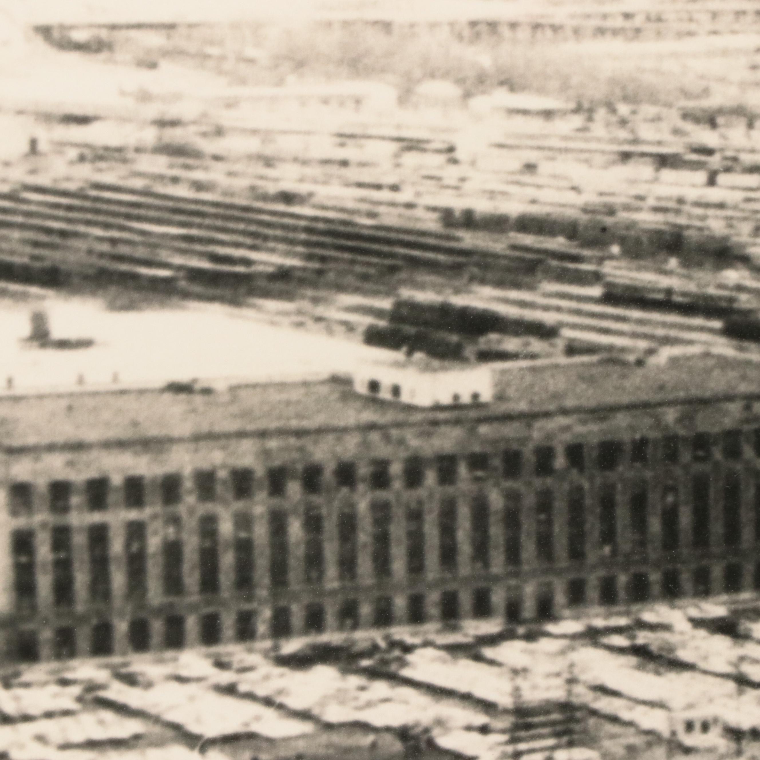 Monochrome Photographic Print of Crosley Field