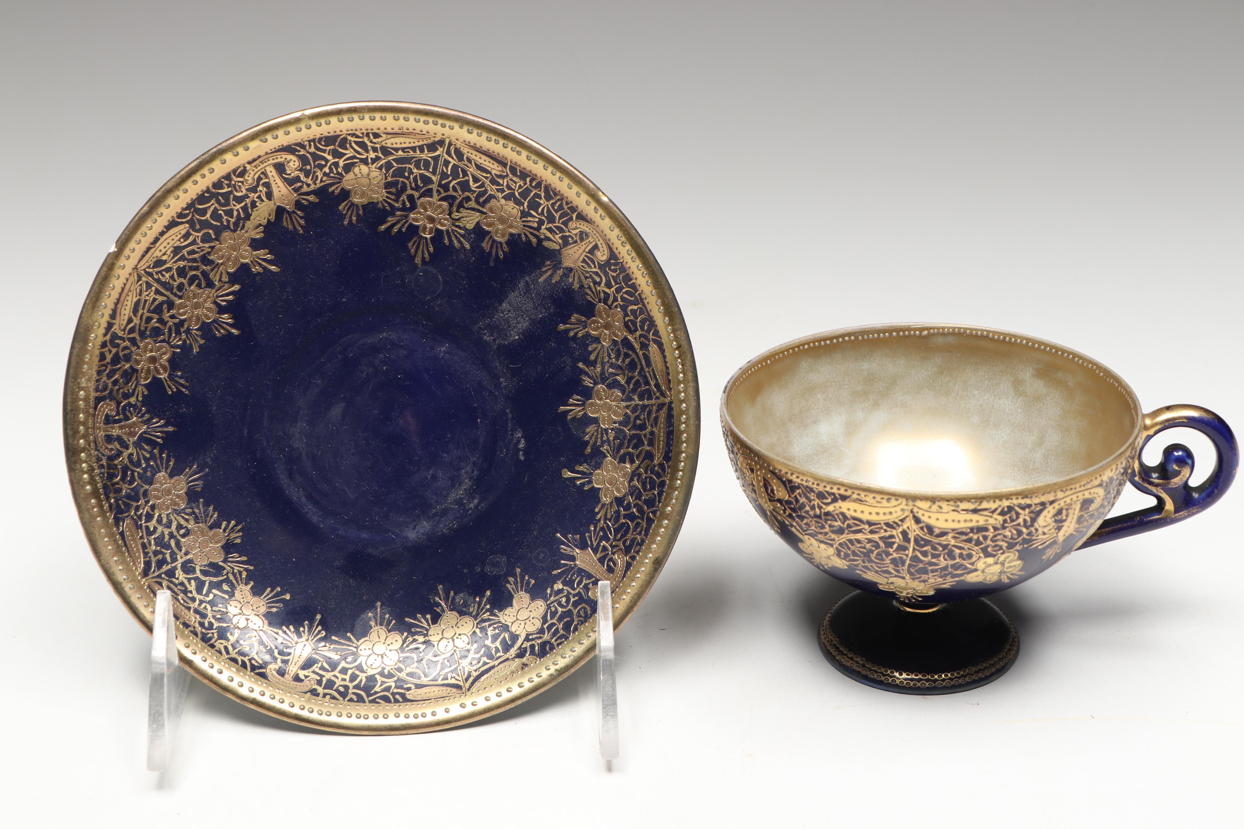 Royal Albert "Cotswold," "Silver Birch" and Other Porcelain Teacups with Saucers