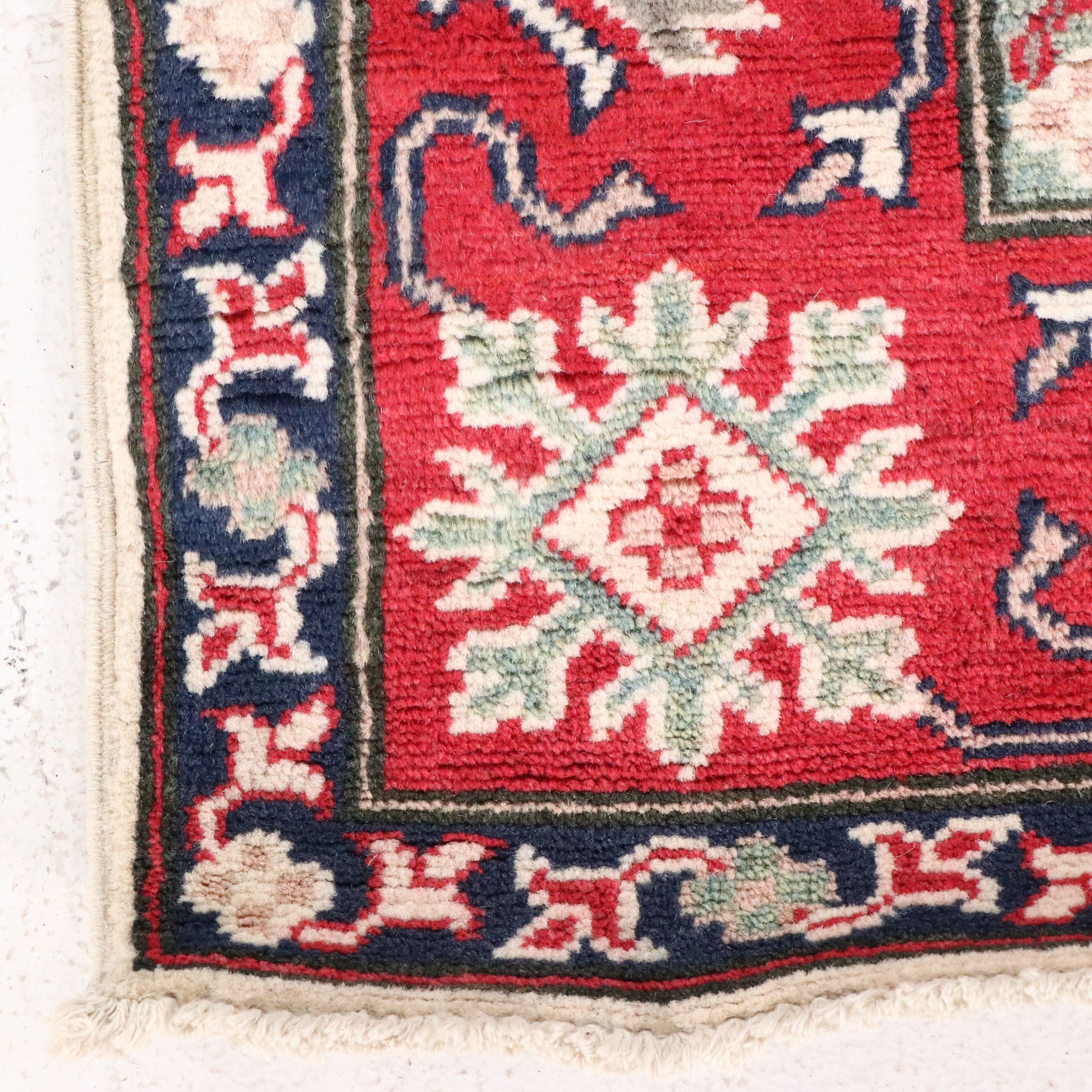 5' x 6'6 Hand-Knotted Pakistani Kazak Area Rug