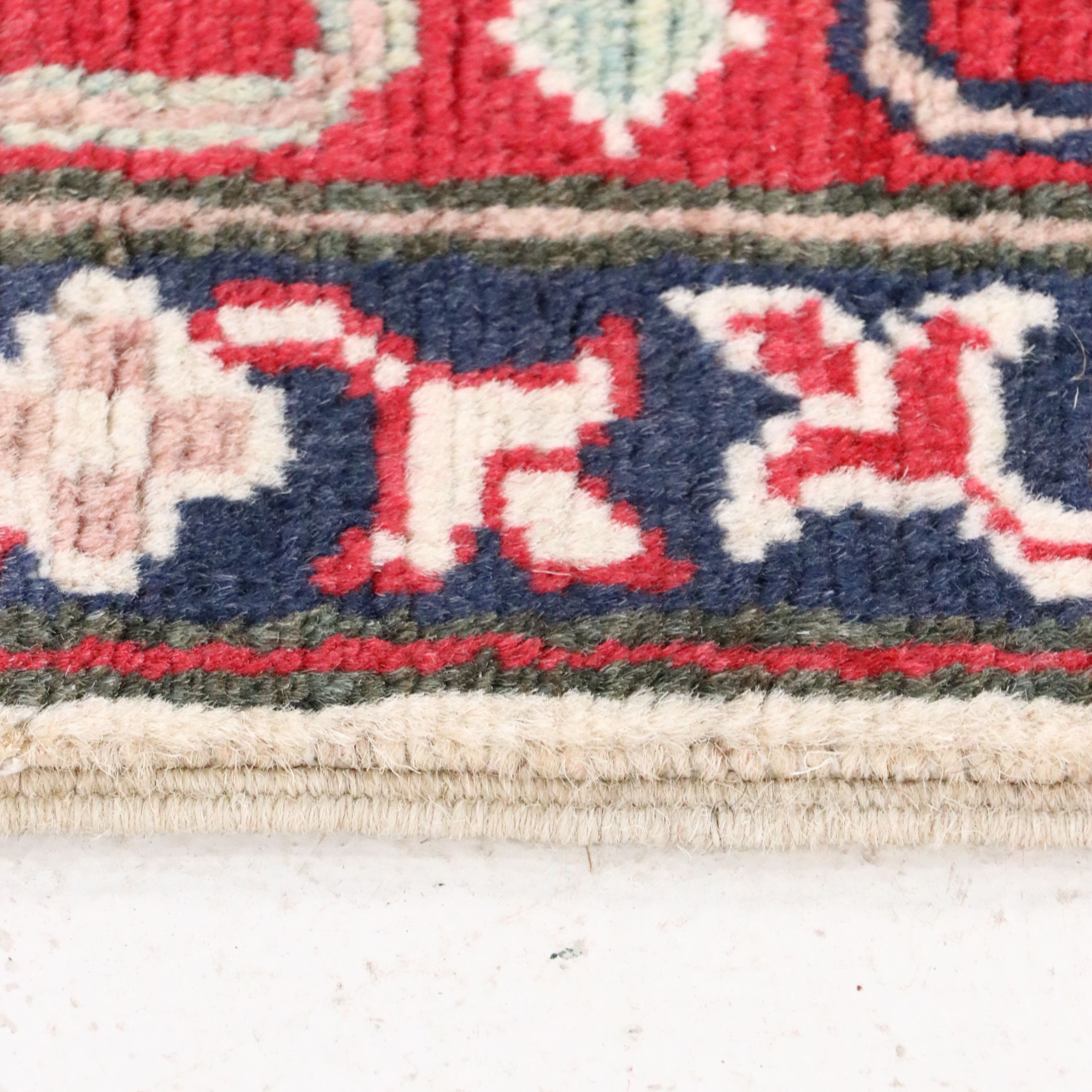 5' x 6'6 Hand-Knotted Pakistani Kazak Area Rug