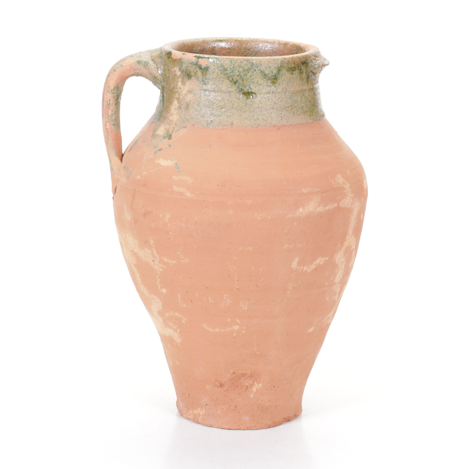 Primitive Style Turned Terracotta Pitcher