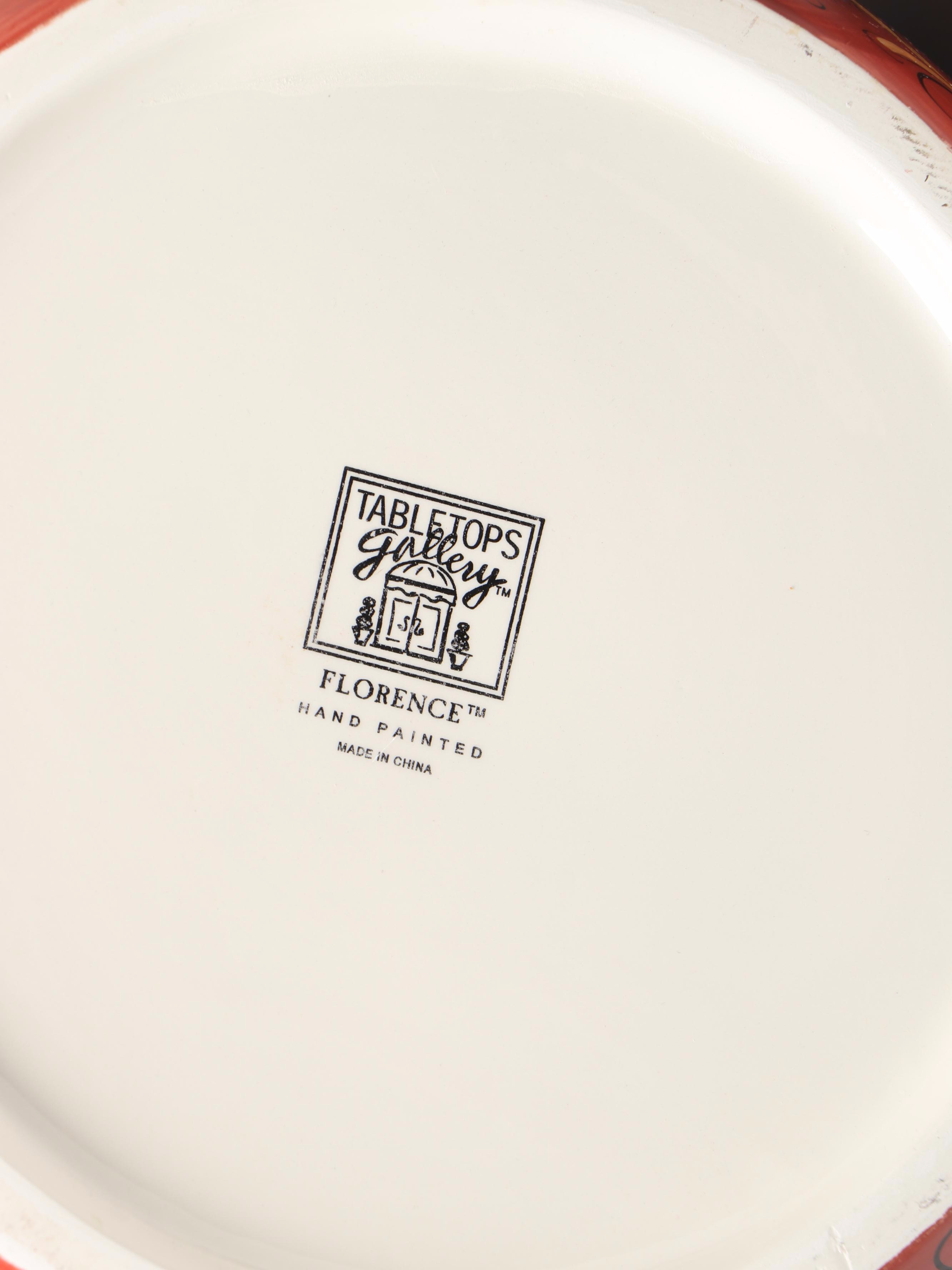 Tabletops Gallery Hand-Painted Porcelain Samovar with "Coffee Cake" Hand Towel