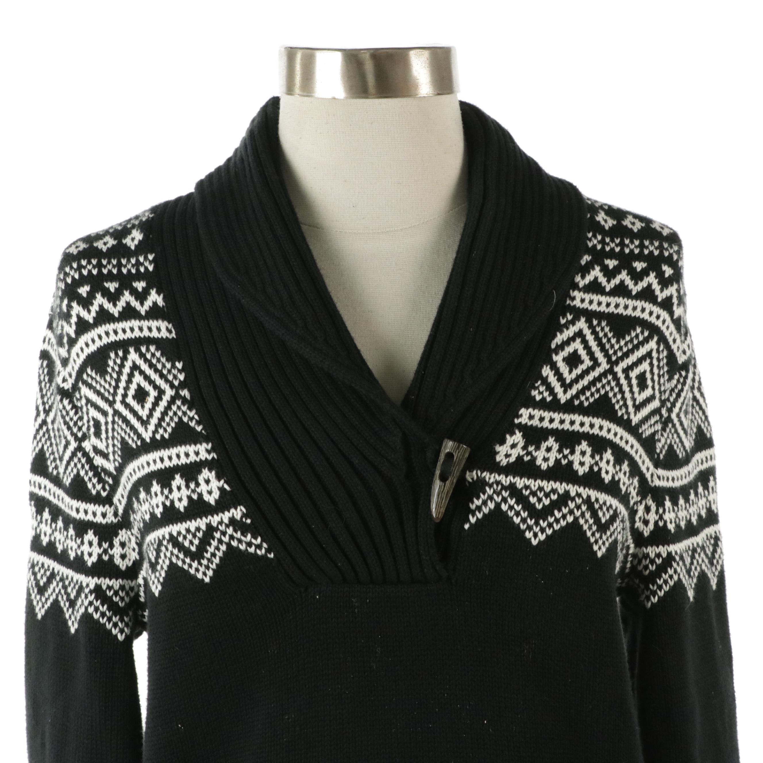 Lauren Ralph Lauren Knit Nordic Fair Isle Shawl Collar Sweater & Berek Cardigan