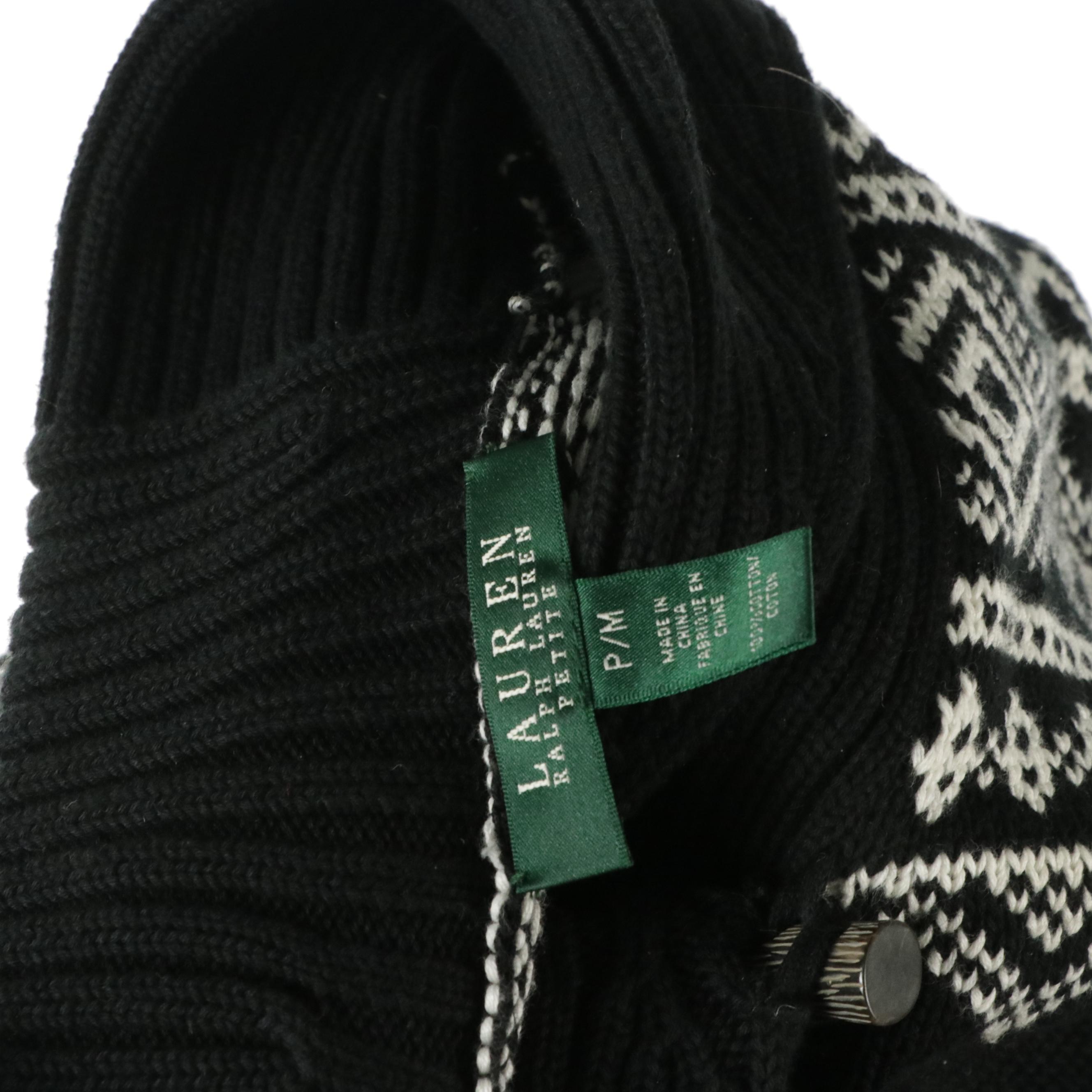 Lauren Ralph Lauren Knit Nordic Fair Isle Shawl Collar Sweater & Berek Cardigan