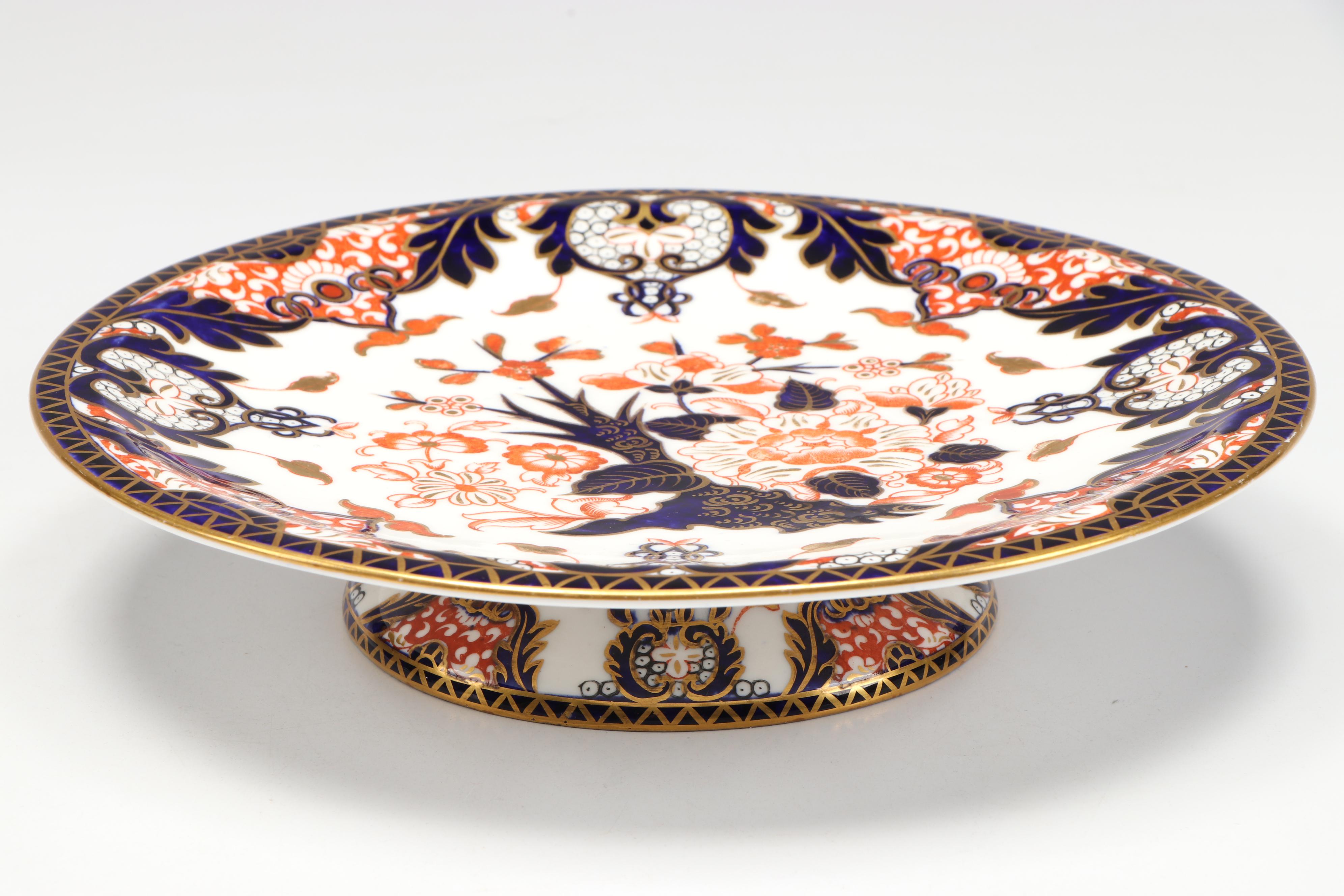 Royal Crown Derby "Kings" Luncheon Plates and Cake Stand