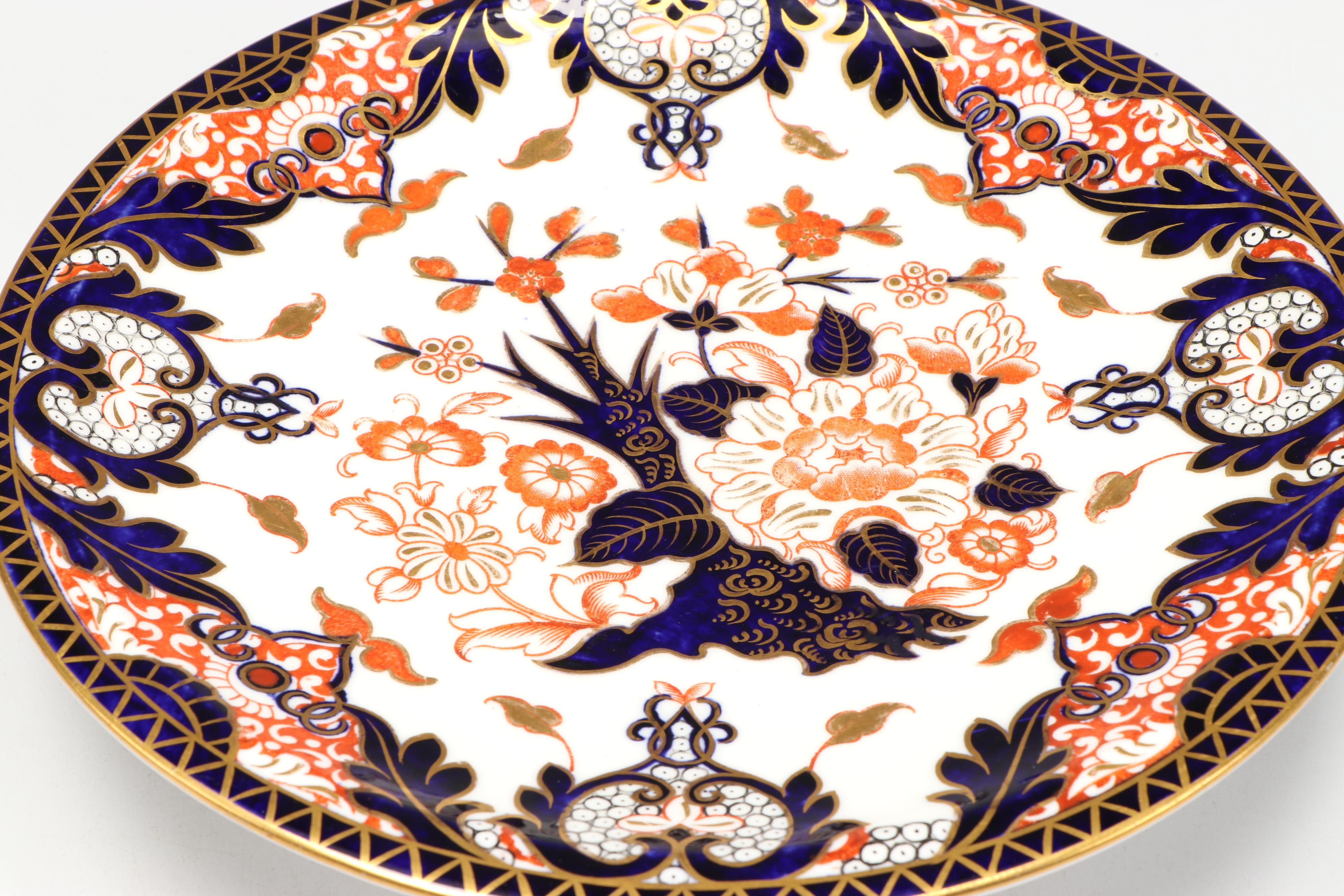 Royal Crown Derby "Kings" Luncheon Plates and Cake Stand