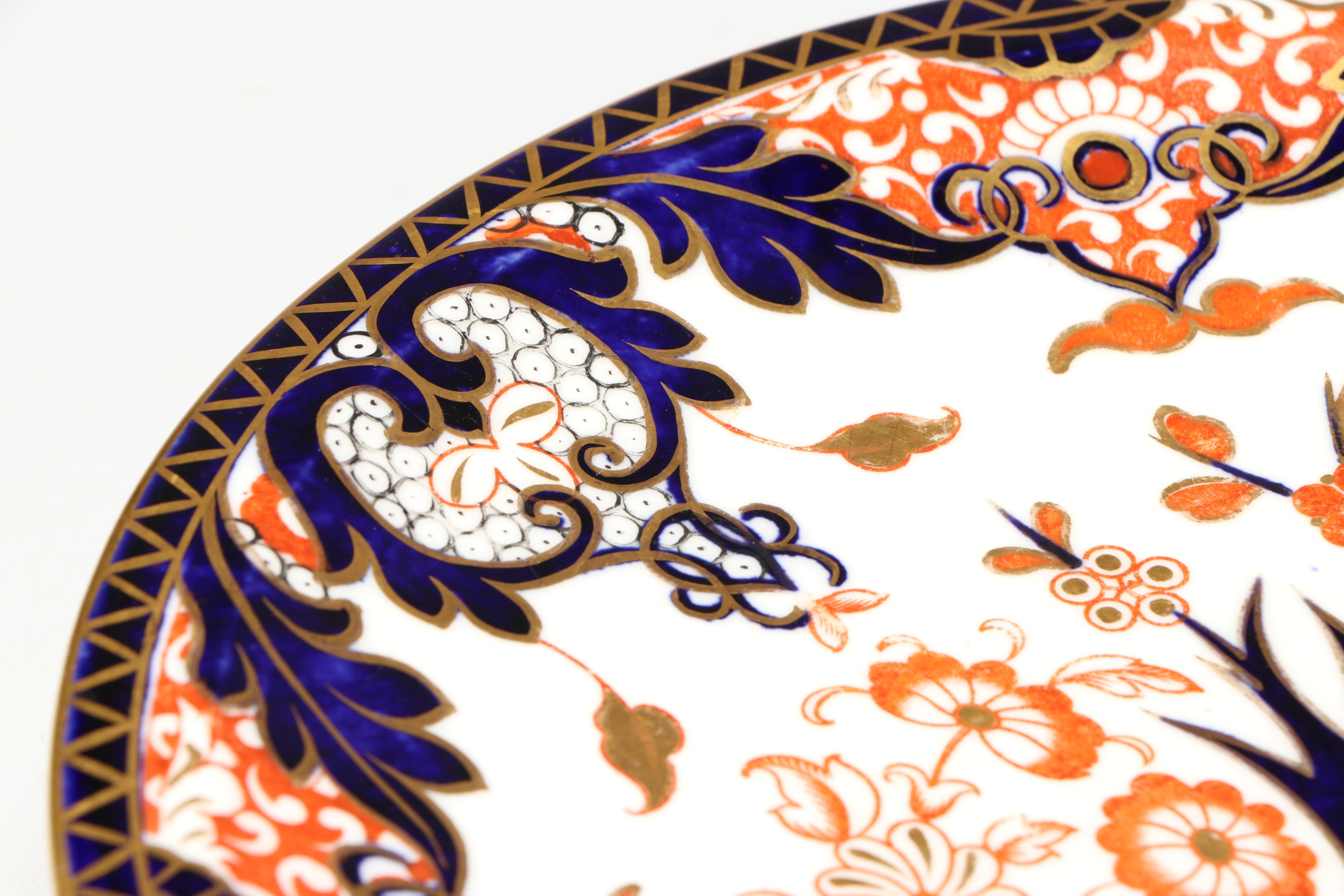 Royal Crown Derby "Kings" Luncheon Plates and Cake Stand