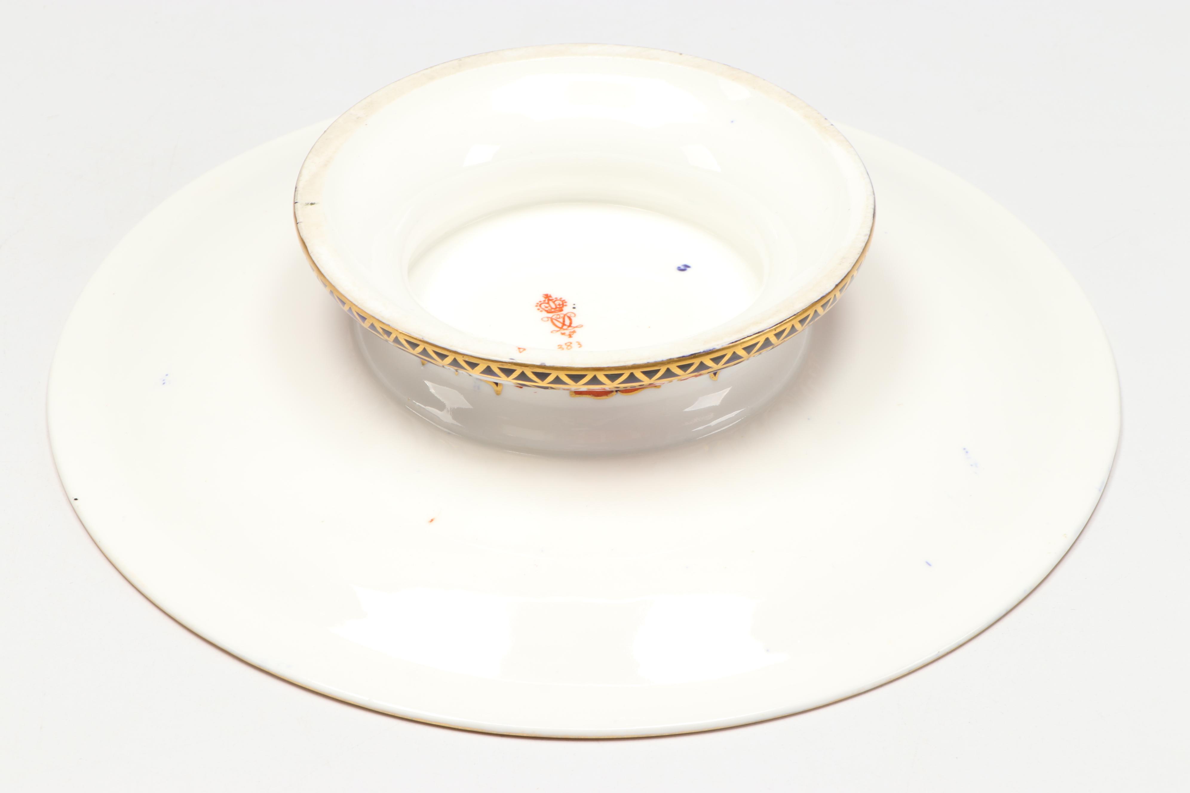 Royal Crown Derby "Kings" Luncheon Plates and Cake Stand